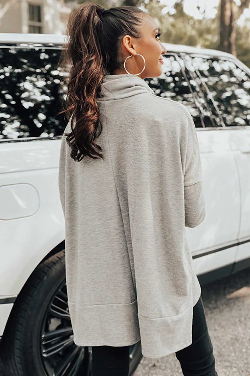 Grateful Threads Boutique Cowl Neck Tunic Top - Clothing Tops