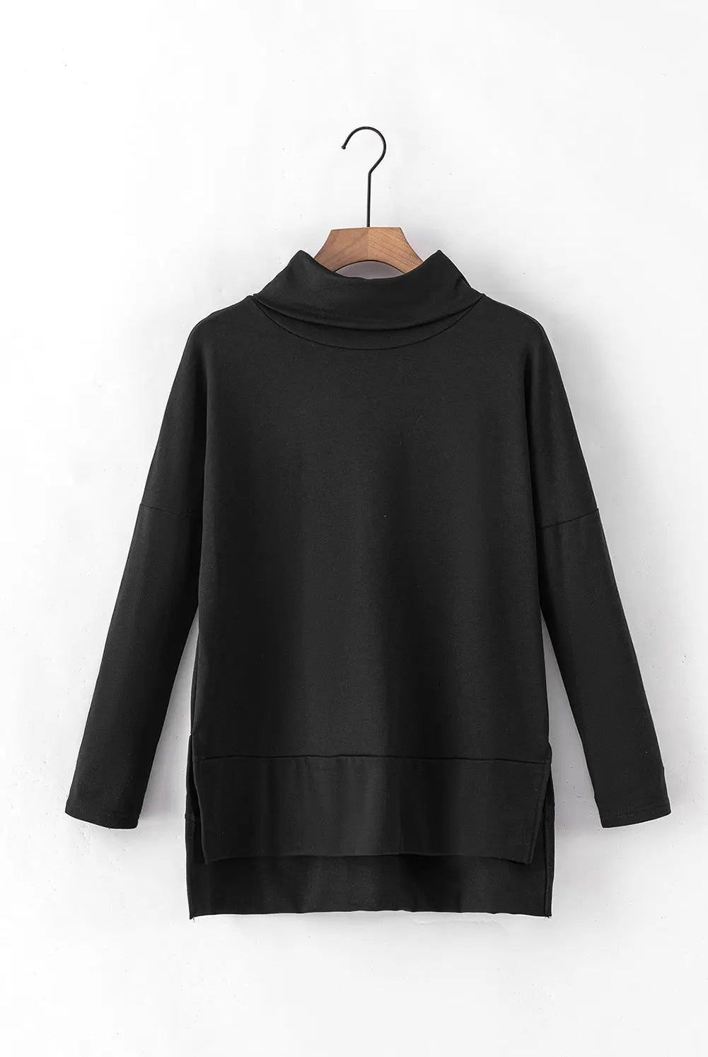 Grateful Threads Boutique Black Cowl Neck Shift Tunic Top - Clothing Tops