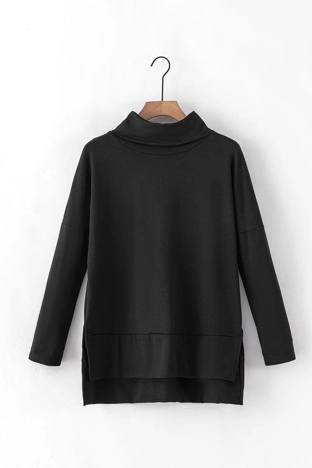 Grateful Threads Boutique Black Cowl Neck Shift Tunic Top - Clothing Tops