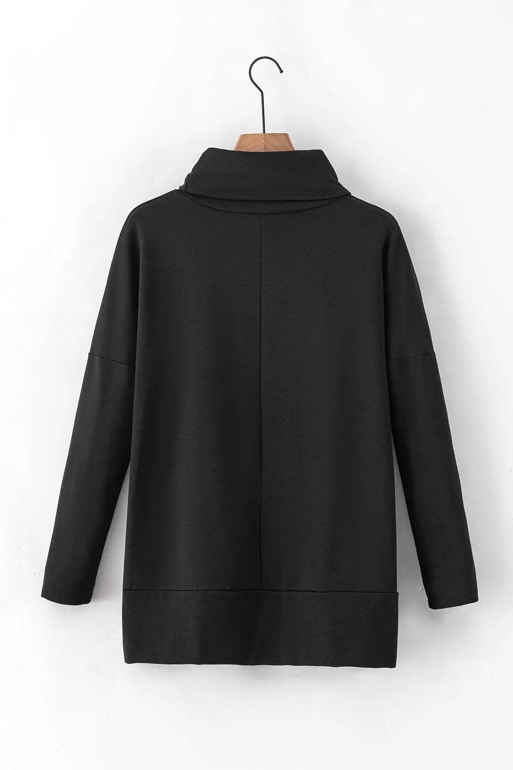 Grateful Threads Boutique Black Cowl Neck Shift Tunic Top - Clothing Tops