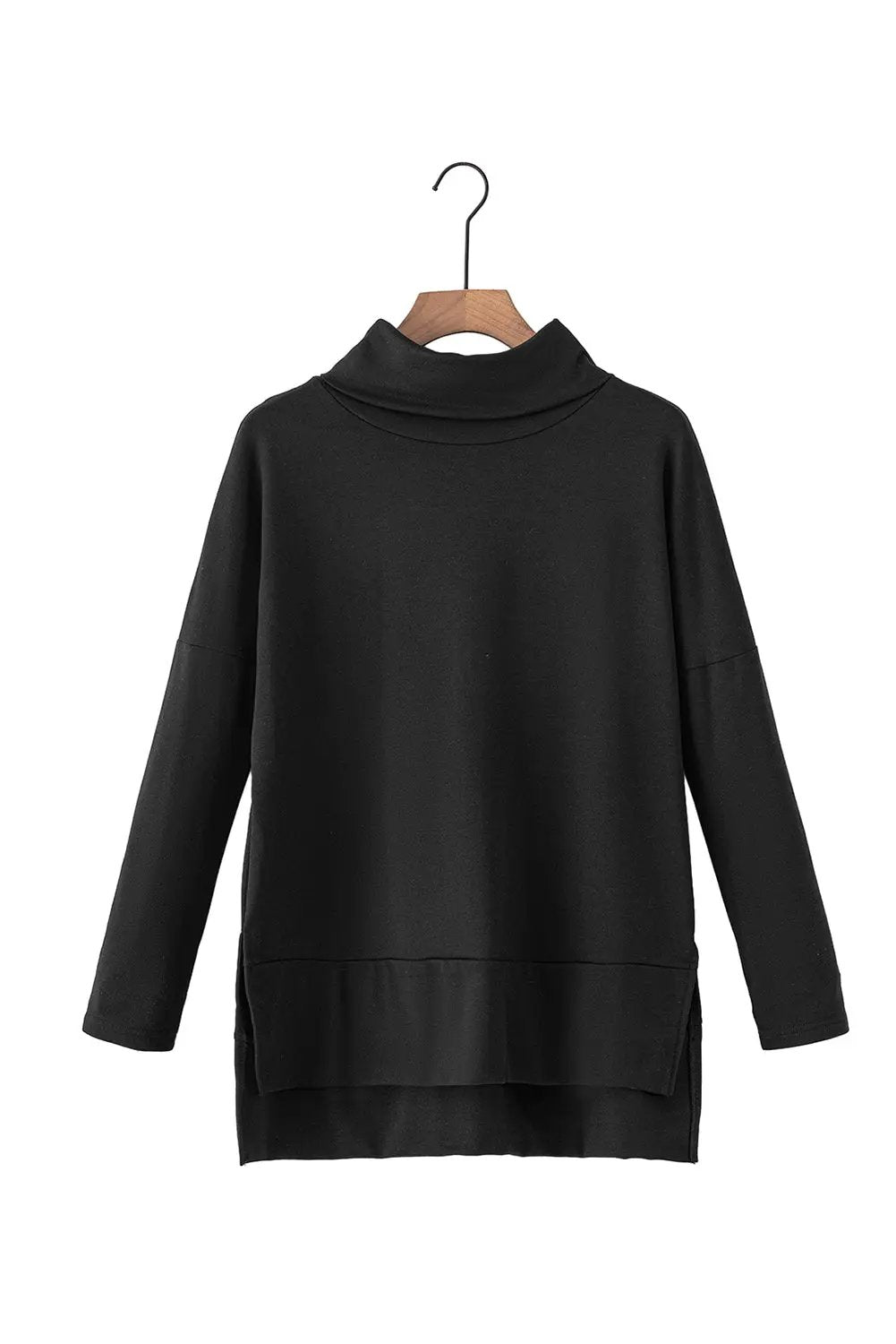 Grateful Threads Boutique Black Cowl Neck Shift Tunic Top - Clothing Tops