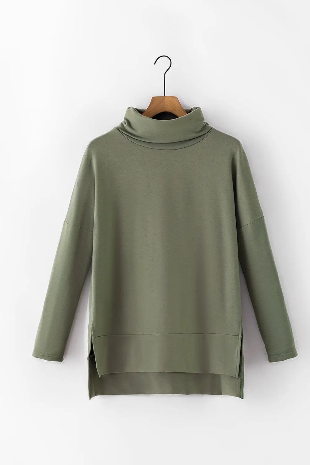 Grateful Threads Boutique Jungle Green Cowl Neck Shift Tunic Top - Clothing Tops