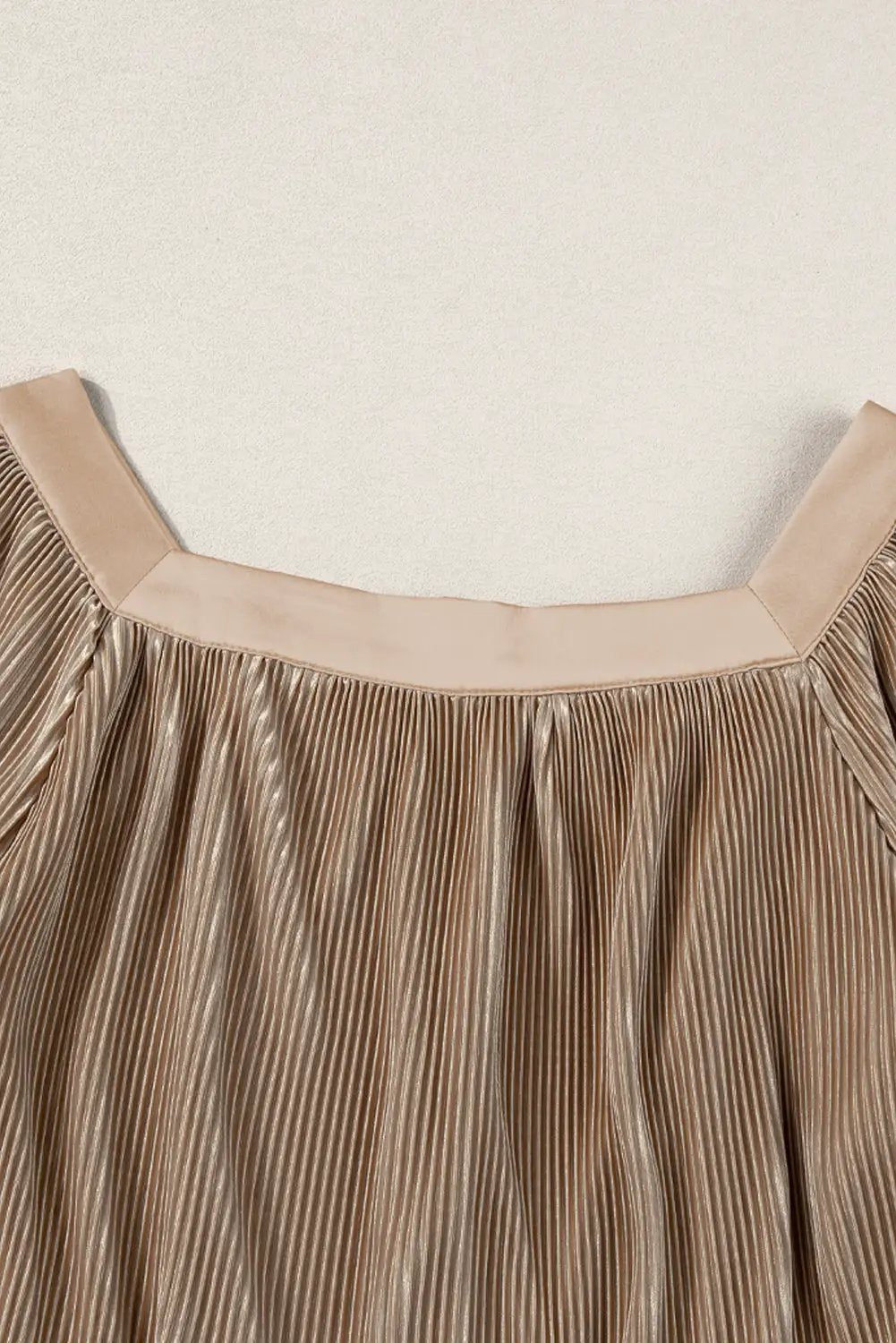 Grateful Threads Boutique Pleated Puff Sleeve Square Neck Blouse - Blouses