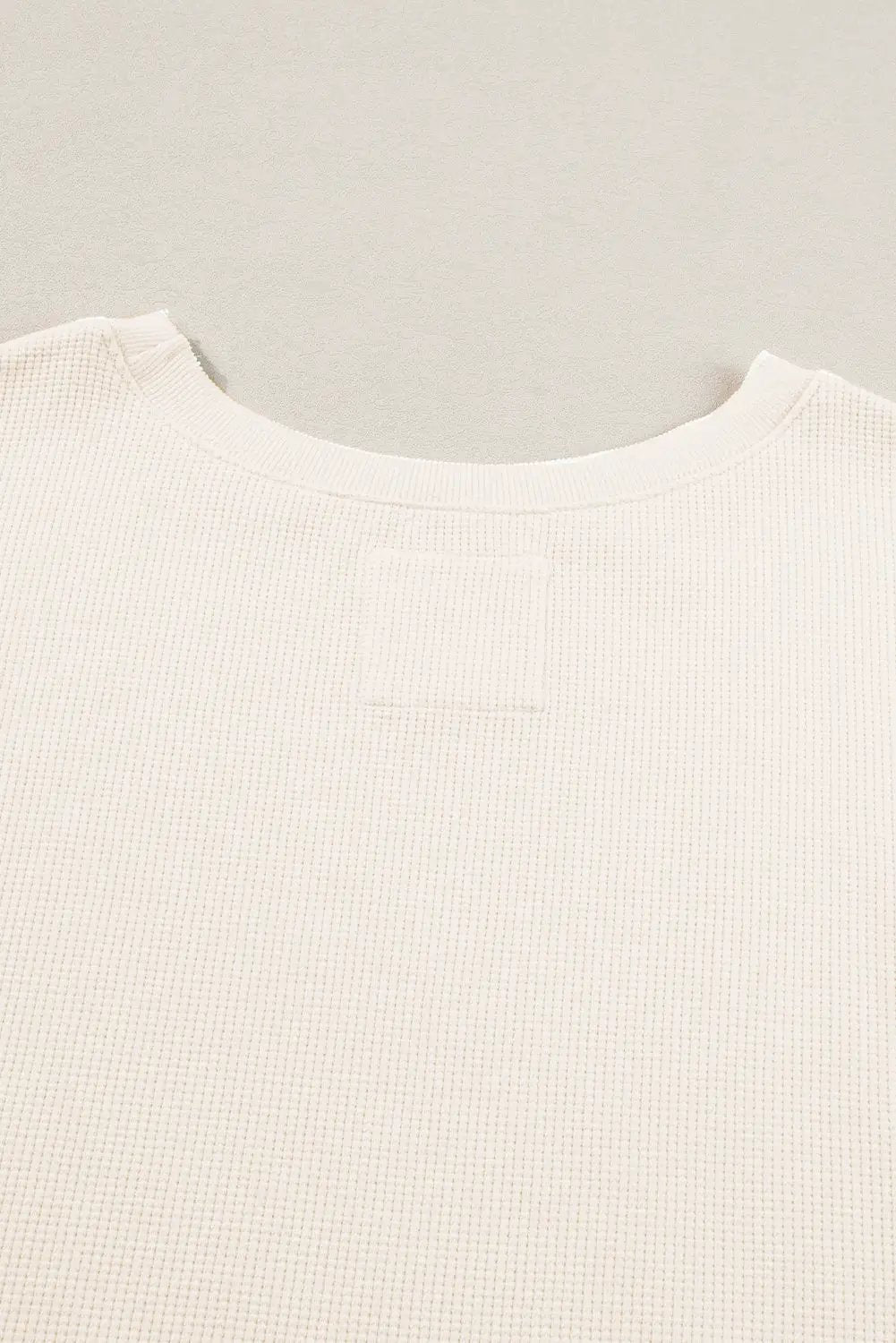 Grateful Threads Boutique Cream Waffle Oversized Top - Sweaters