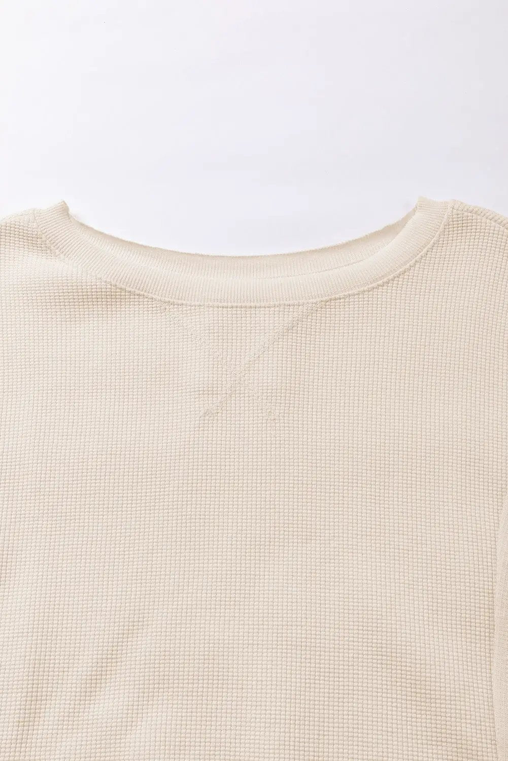 Grateful Threads Boutique Cream Waffle Oversized Top - Sweaters