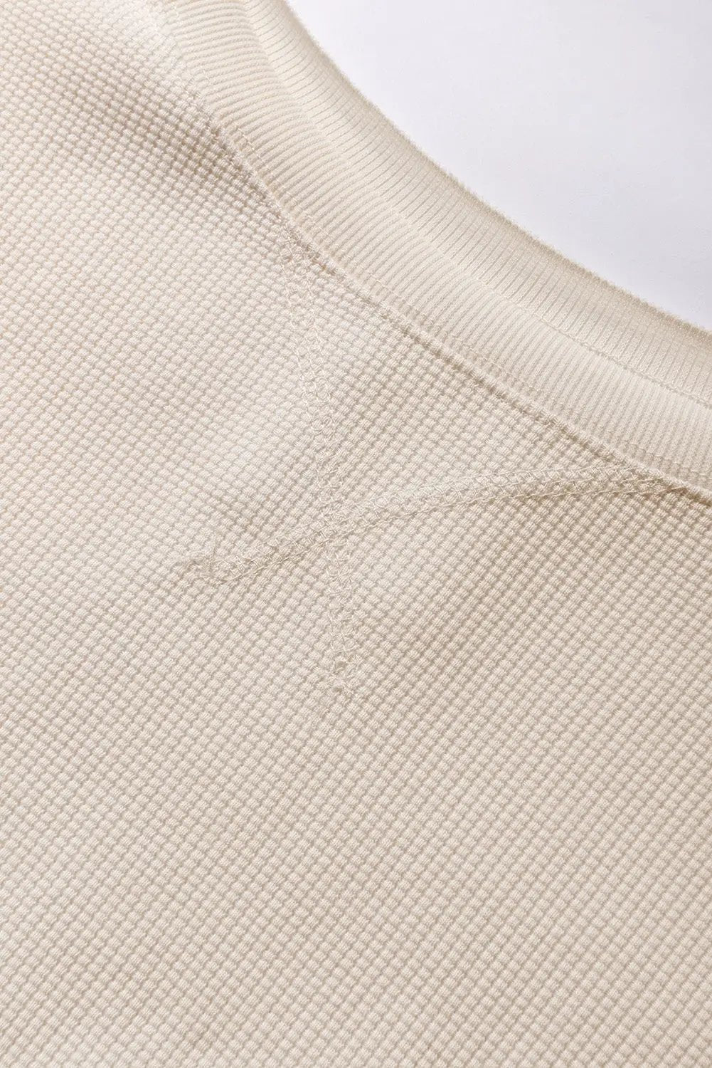 Grateful Threads Boutique Cream Waffle Oversized Top - Sweaters
