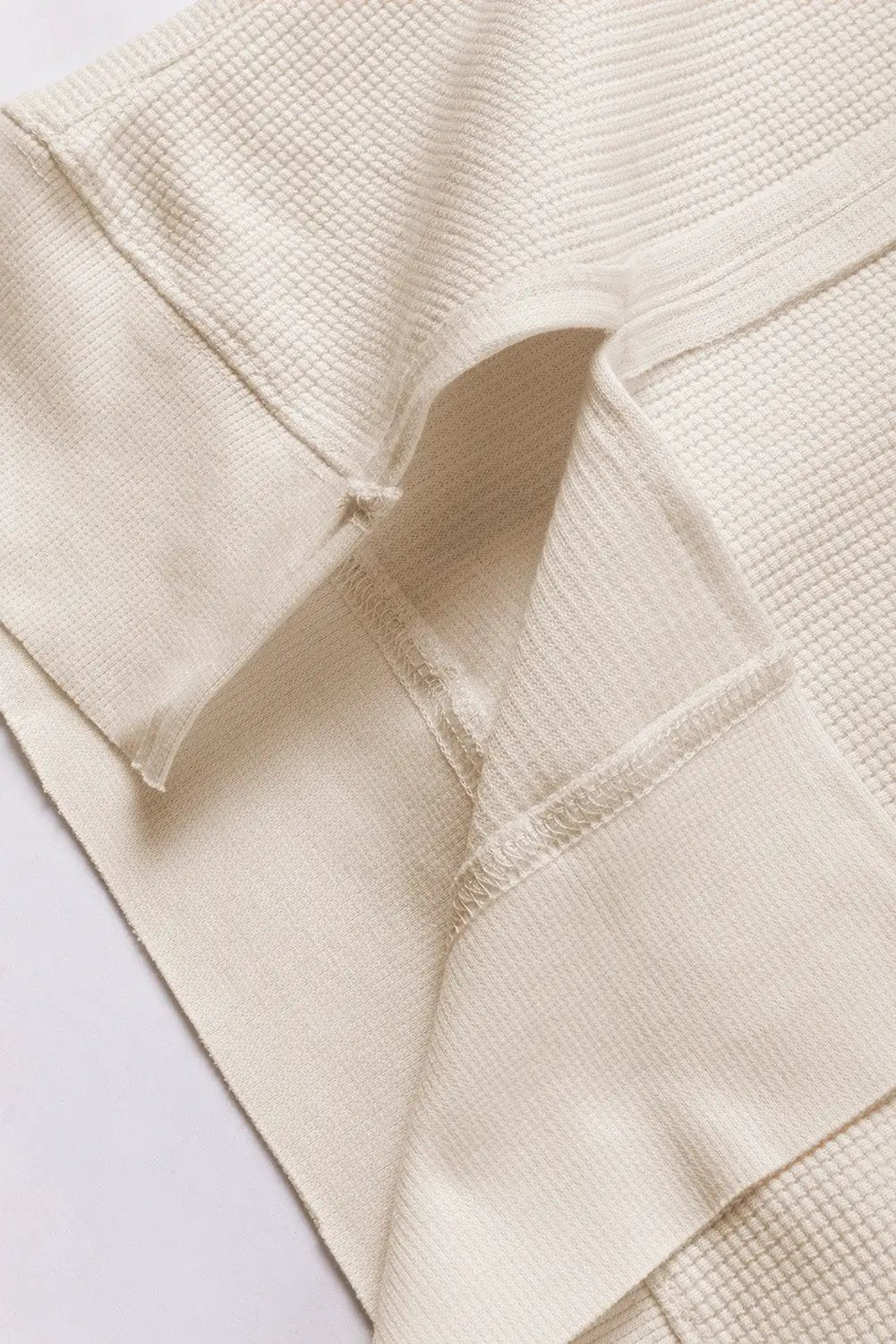 Grateful Threads Boutique Cream Waffle Oversized Top - Sweaters