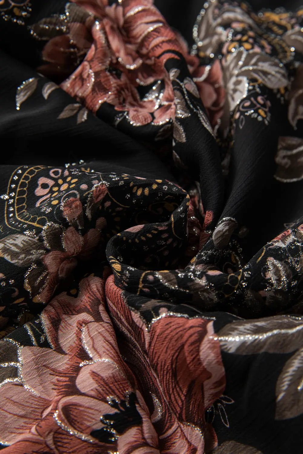 Grateful Threads Boutique Black Floral Criss Cross Blouse - Blouses