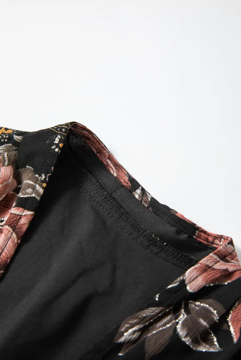 Grateful Threads Boutique Black Floral Criss Cross Blouse - Blouses