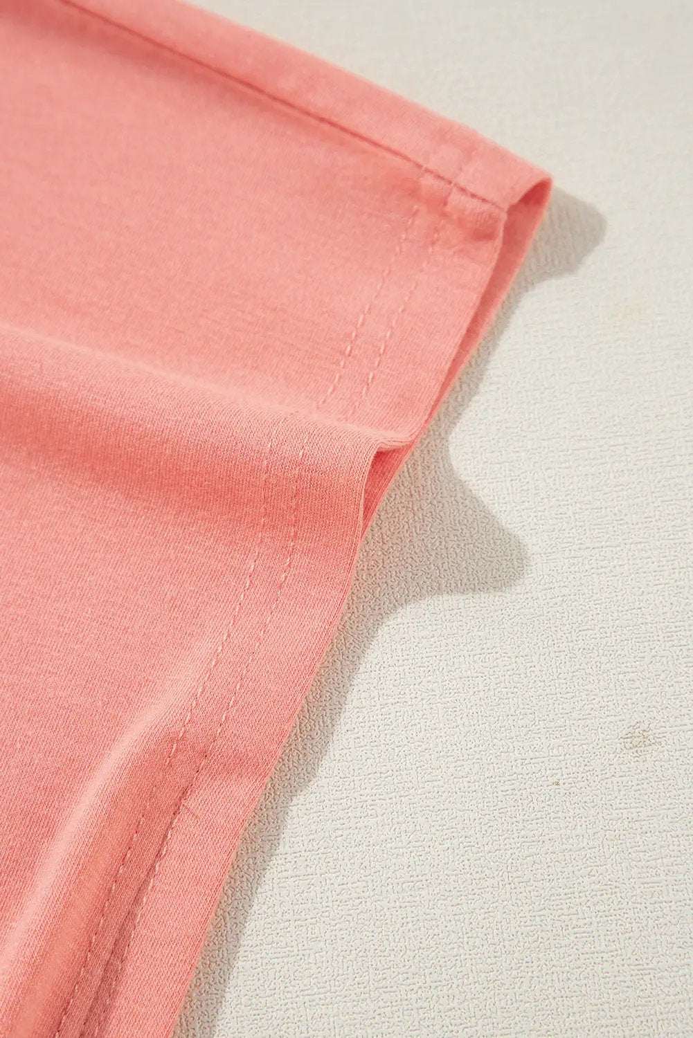 Grateful Threads Boutique Grapefruit Orange Contrast Color Patchwork Oversized Side Split Top - Clothing Tops