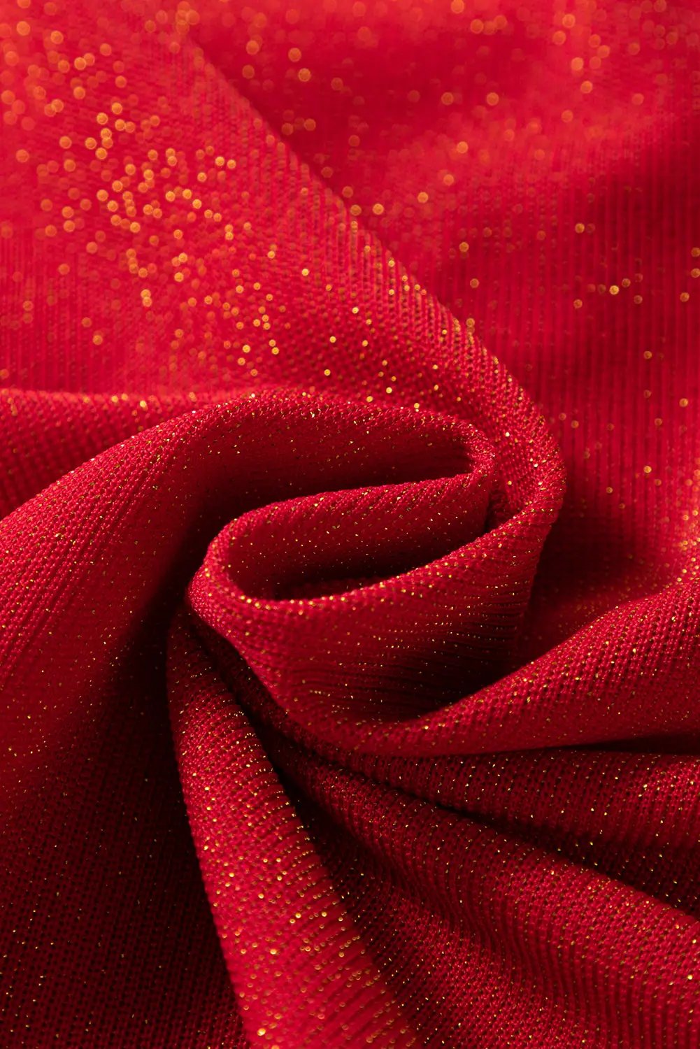 Grateful Threads Boutique Racing Red Metallic Bowknot Open Back Top - Clothing Tops
