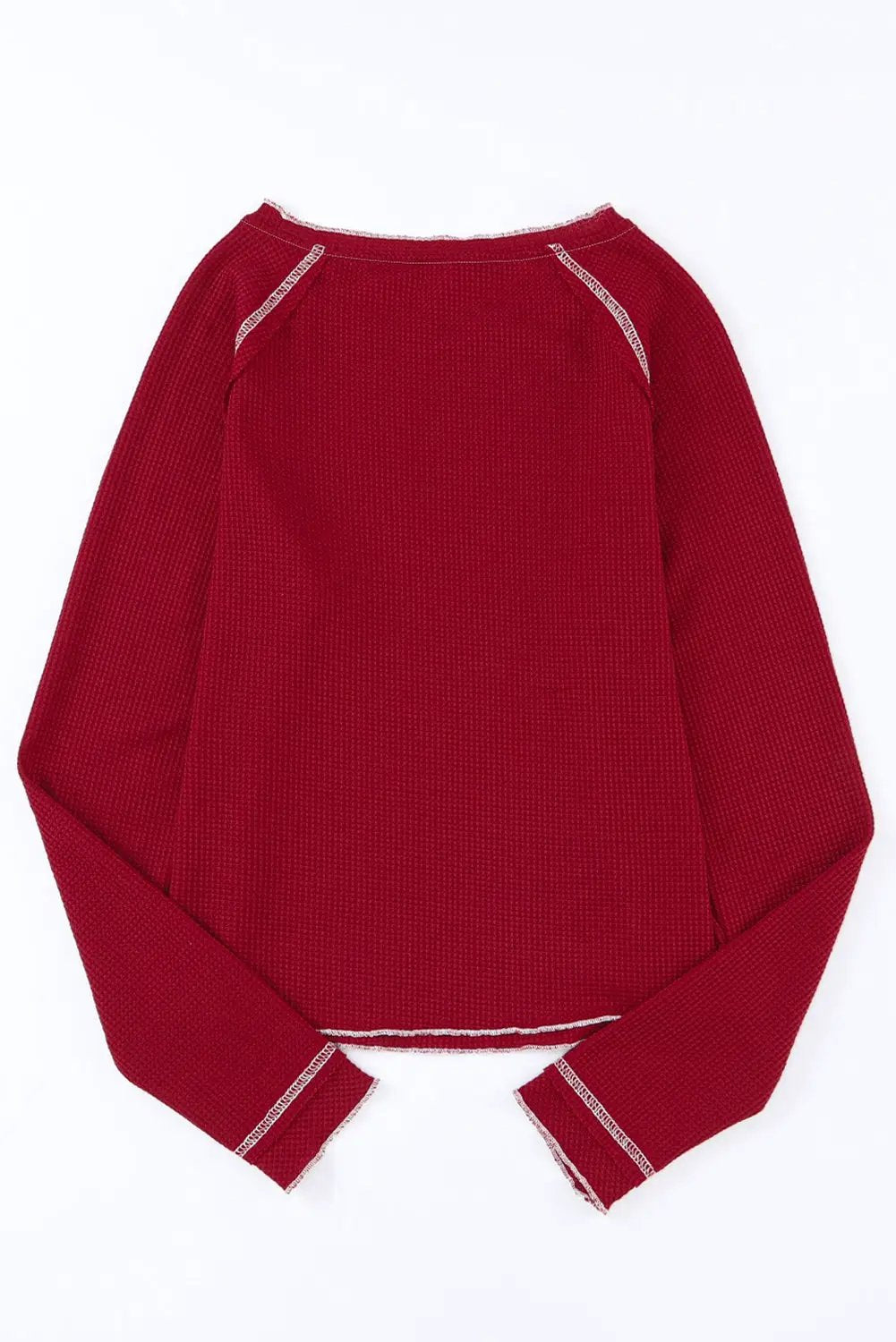 Grateful Threads Boutique Crimson Gameday Ribbed Long Sleeve Top - Shirts Crimson Gameday Ribbed Long Sleeve Top