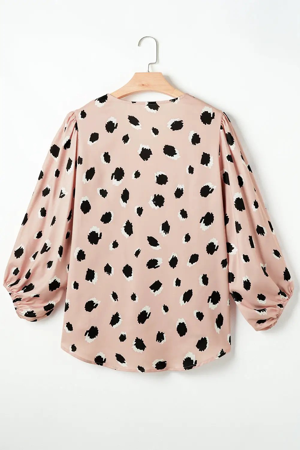 Grateful Threads Boutique Khaki Classic Leopard V-Neck Bracelet Sleeve Blouse - Blouses Leopard V Neck Blouse