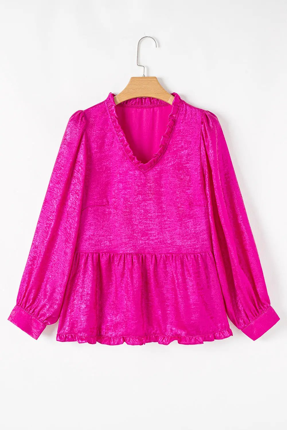 Grateful Threads Boutique Rose Red Metallic Blouse - Blouses
