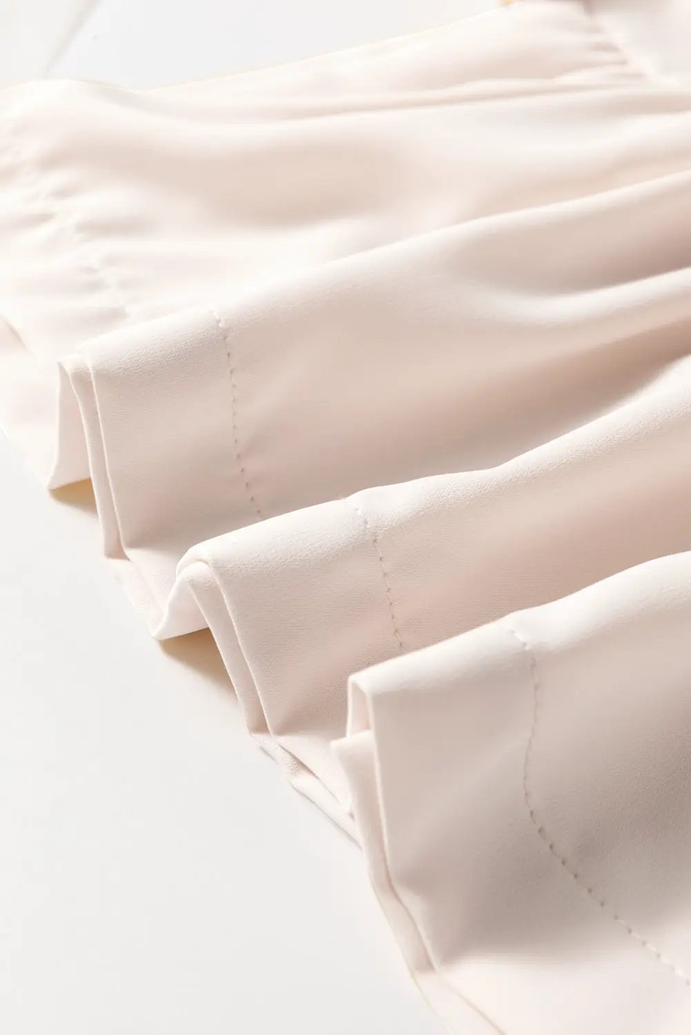 Grateful Threads Boutique White Bow Tie Short Puff Sleeve Ruffle Hem Blouse - Blouses white bow tie ruffle hem short shirt