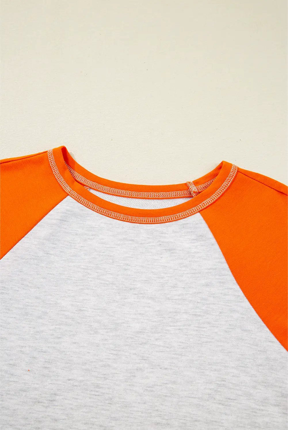 Grateful Threads Boutique Light Grey Color Block Raglan Sleeve Contrast Stitching Loose Fit Top - Sweatshirts Light Grey Color Block Raglan Sleeve Contrast Stitching Loose Fit Top