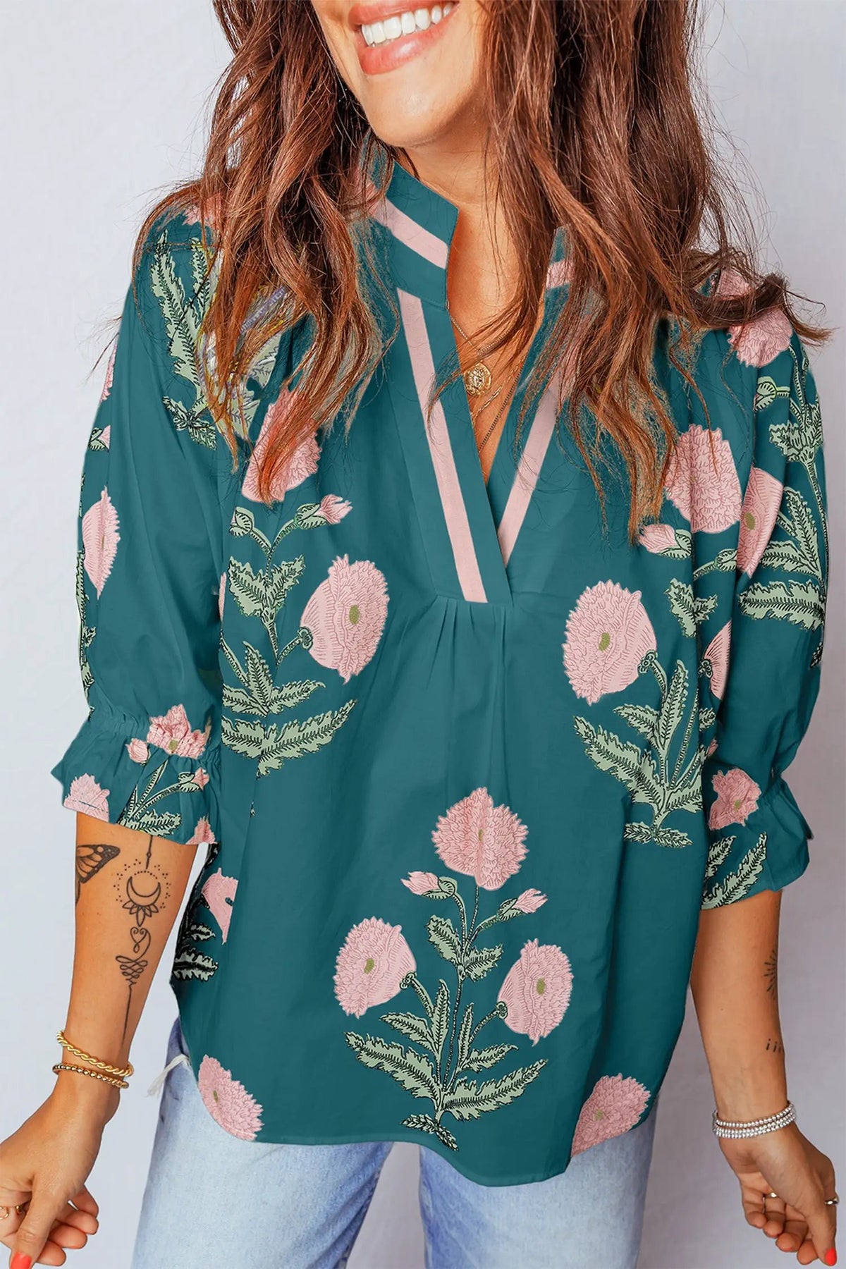 The Thea Blouse - Green — main photo