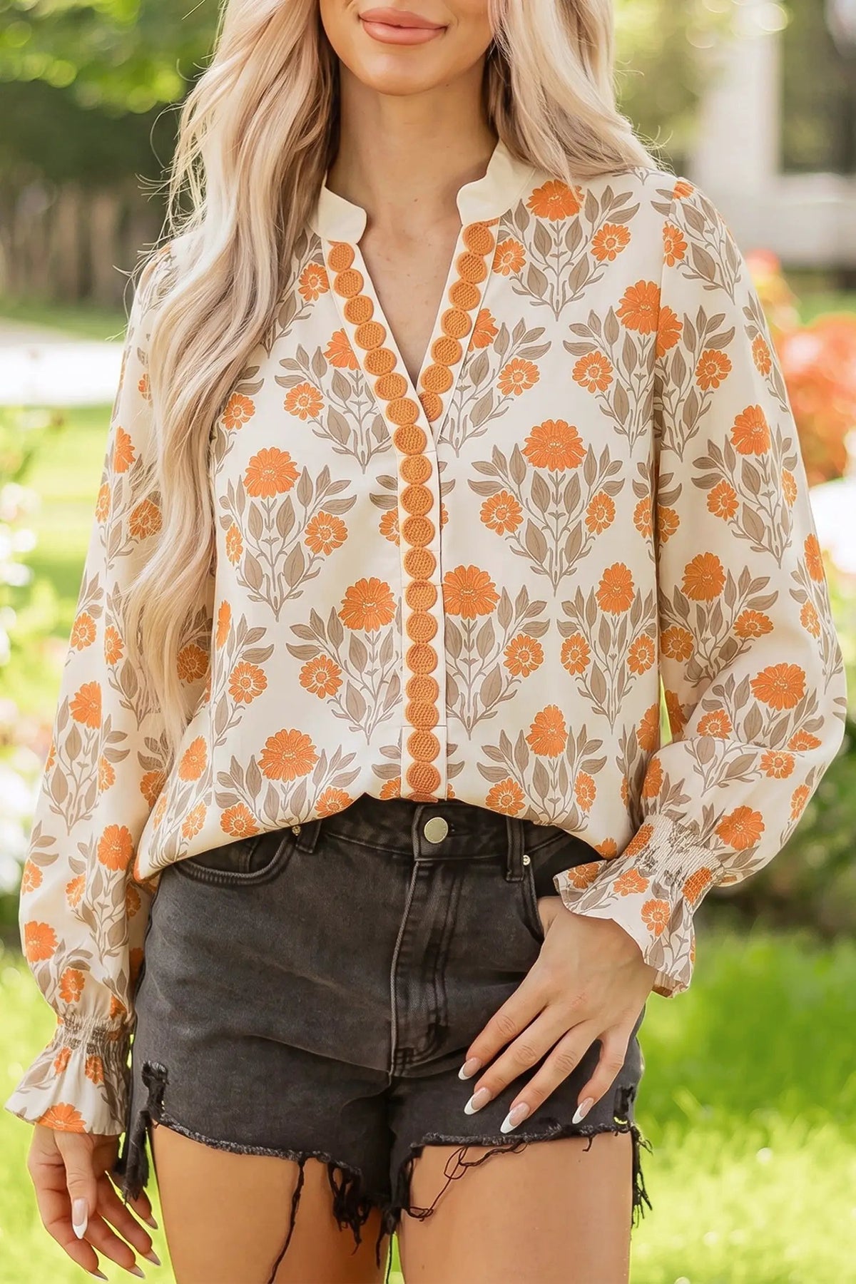 The Bristol Blouse - Orange — main photo