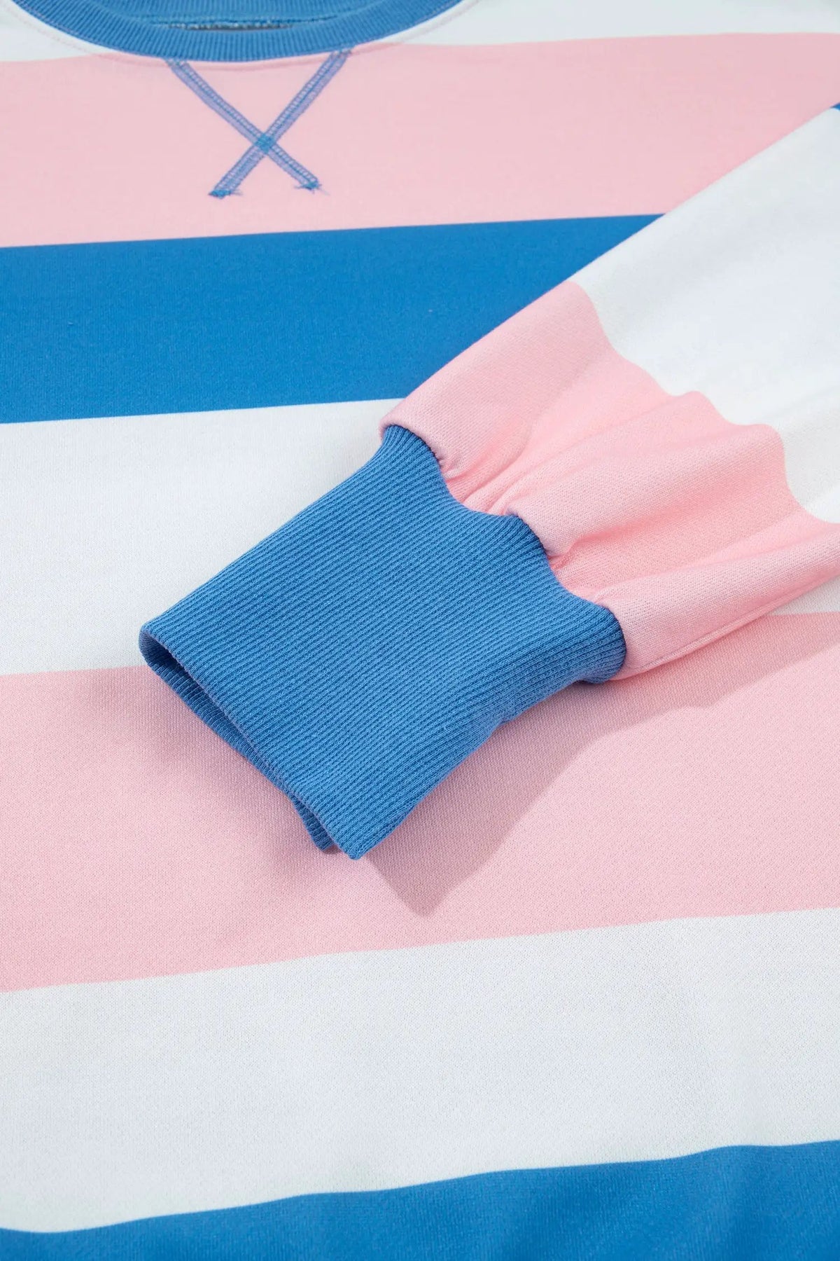 The Linden Long Sleeve Top - Pink Stripe — view 7