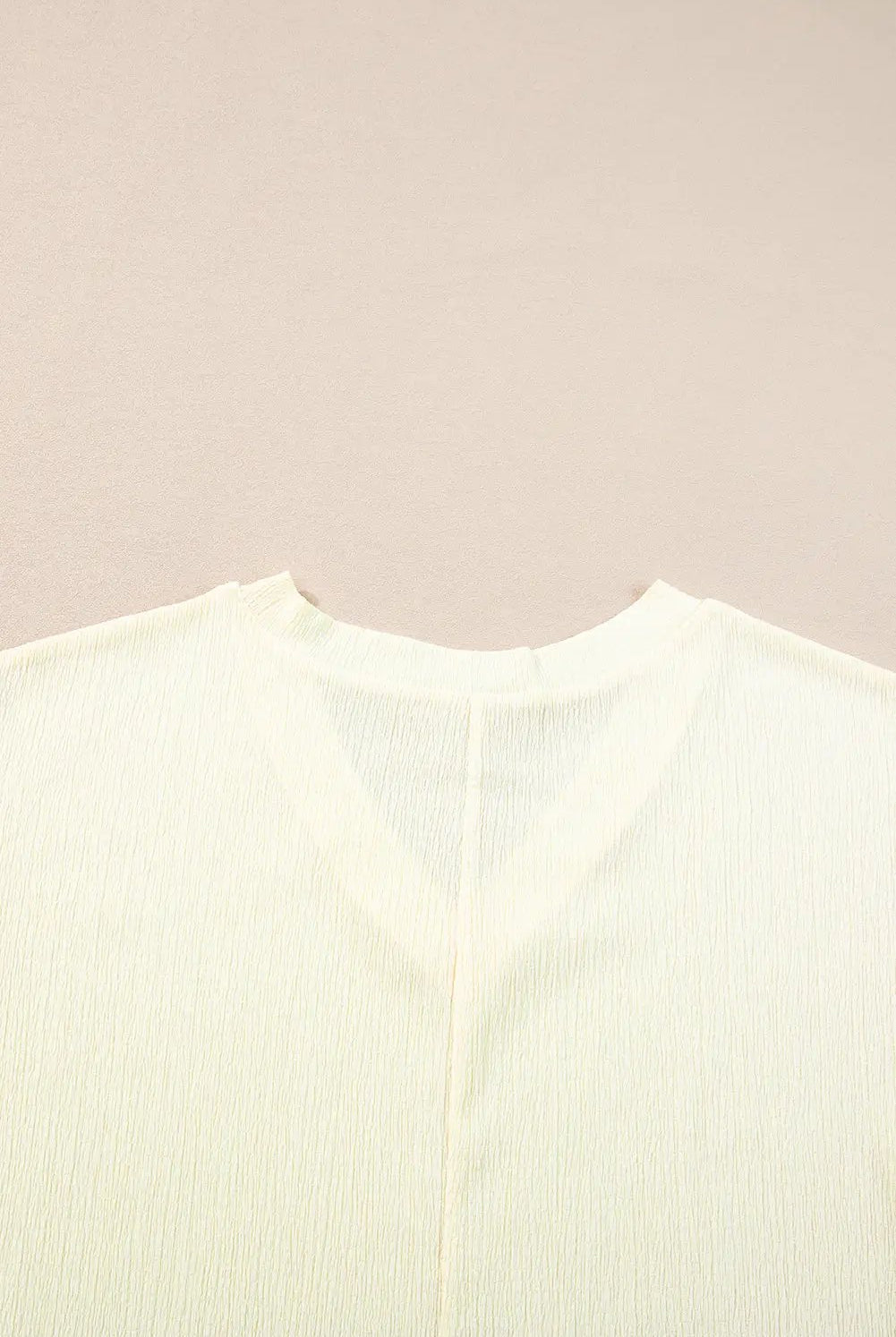 Grateful Threads Boutique Apricot Crinkled V Neck Wide Sleeve T-Shirt - T-Shirts