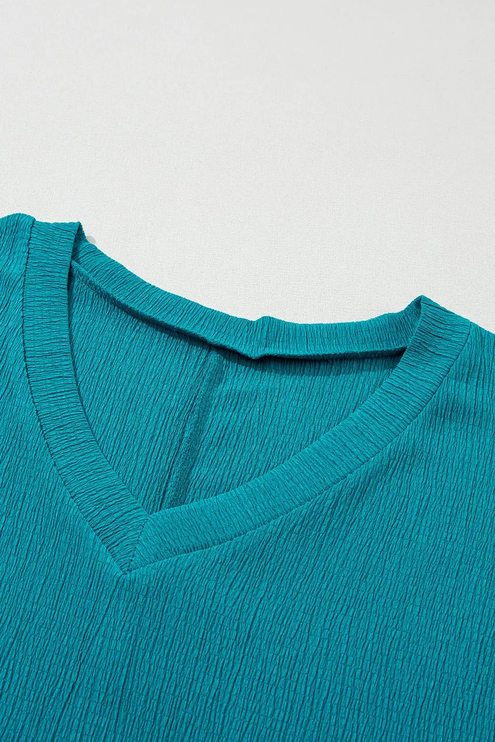 Grateful Threads Boutique Blue Sapphire Crinkled V-Neck - T-Shirts