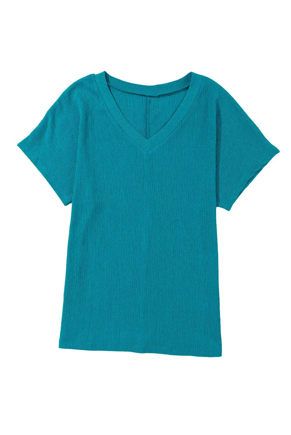 Grateful Threads Boutique Blue Sapphire Crinkled V-Neck - T-Shirts