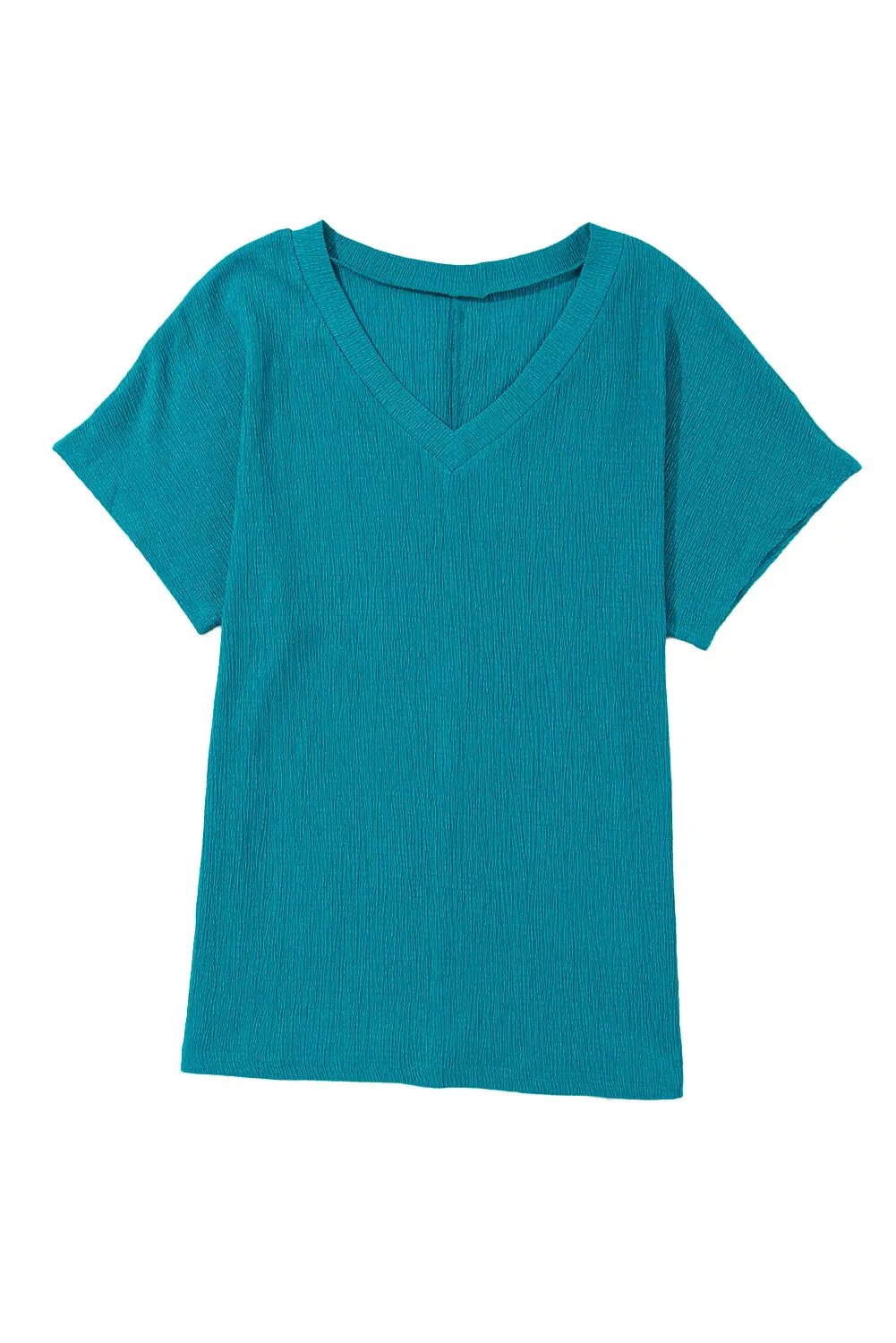 Grateful Threads Boutique Blue Sapphire Crinkled V-Neck - T-Shirts