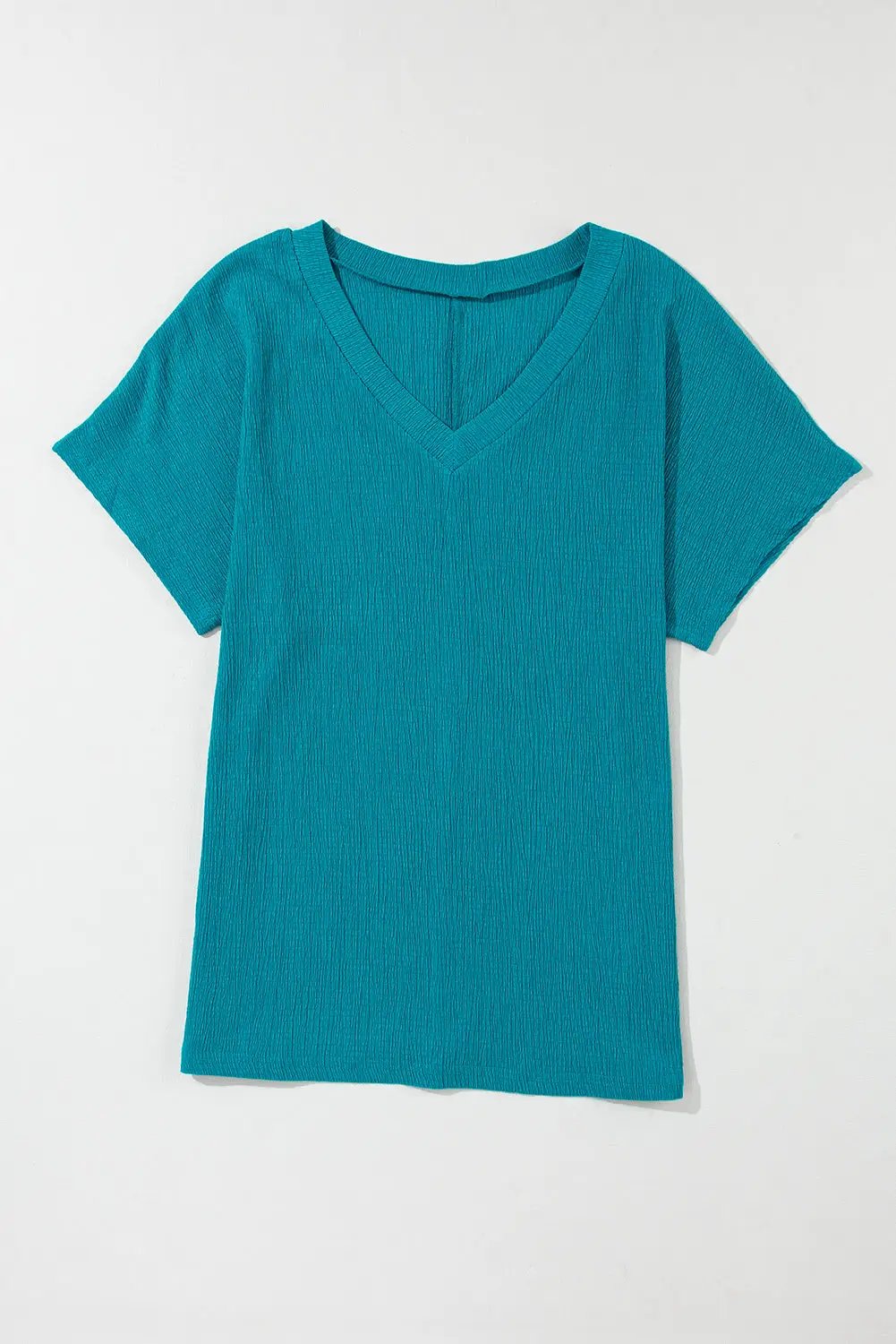 Grateful Threads Boutique Blue Sapphire Crinkled V-Neck - T-Shirts