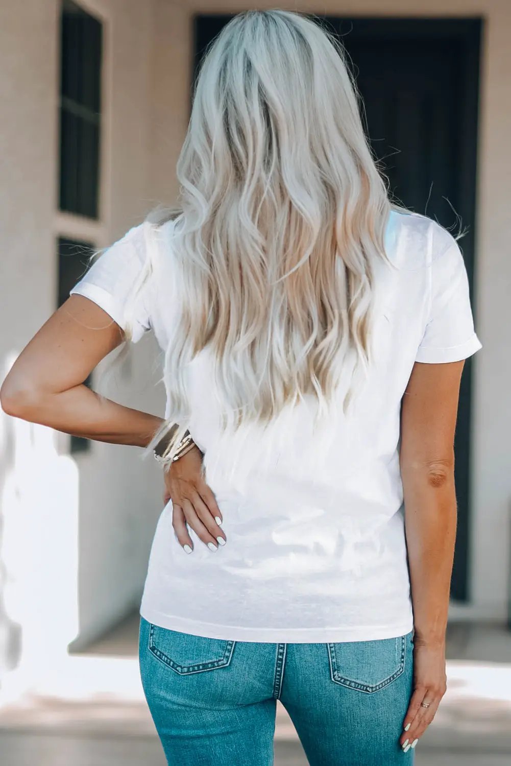 Grateful Threads Boutique White MON CHERI Cherry Graphic Crewneck T shirt - T-Shirts White MON CHERI Cherry Graphic Crewneck T shirt