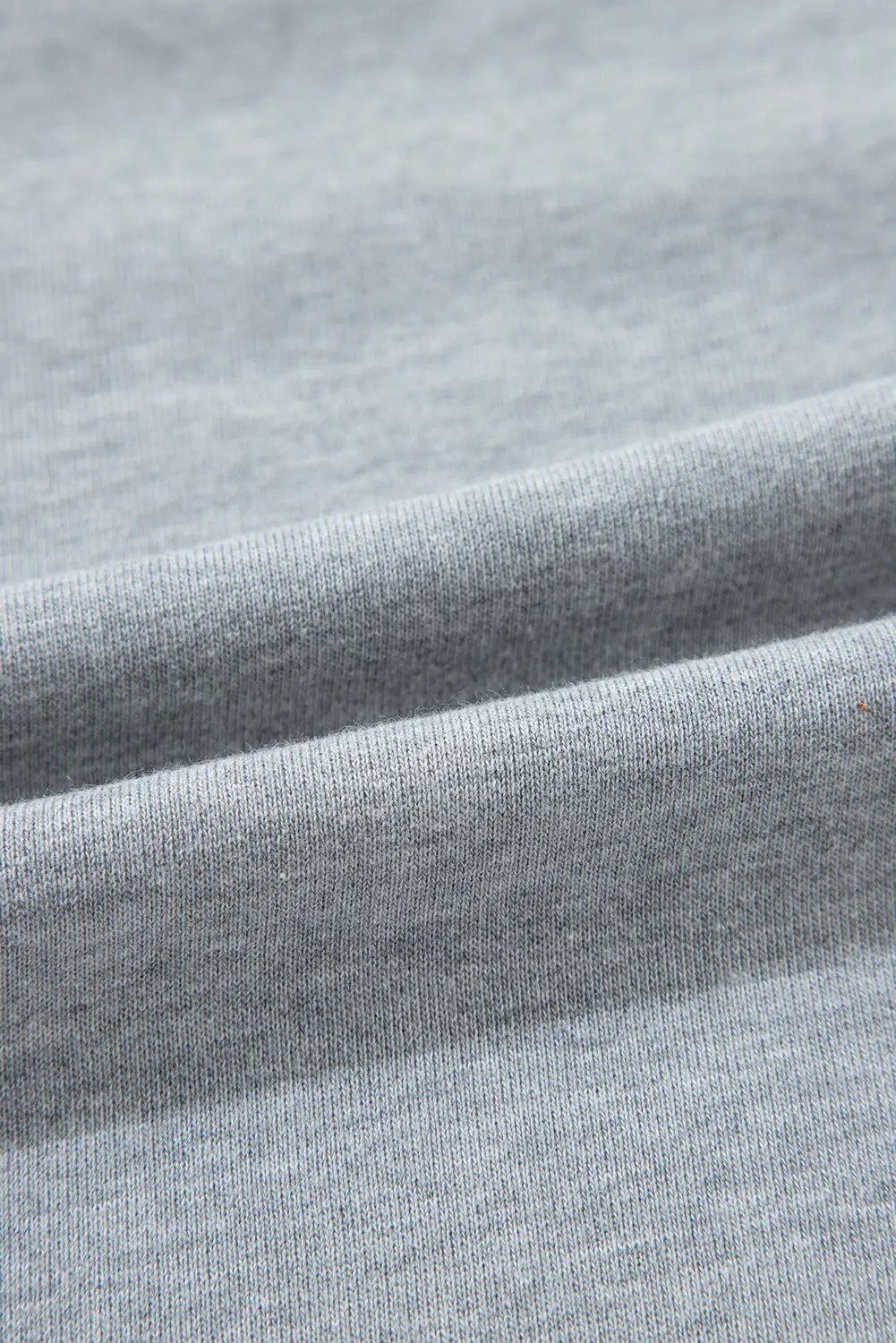 Grateful Threads Boutique Light Grey Waffle Patchwork Long Sleeve Raw Hem Pullover Top - Clothing Tops