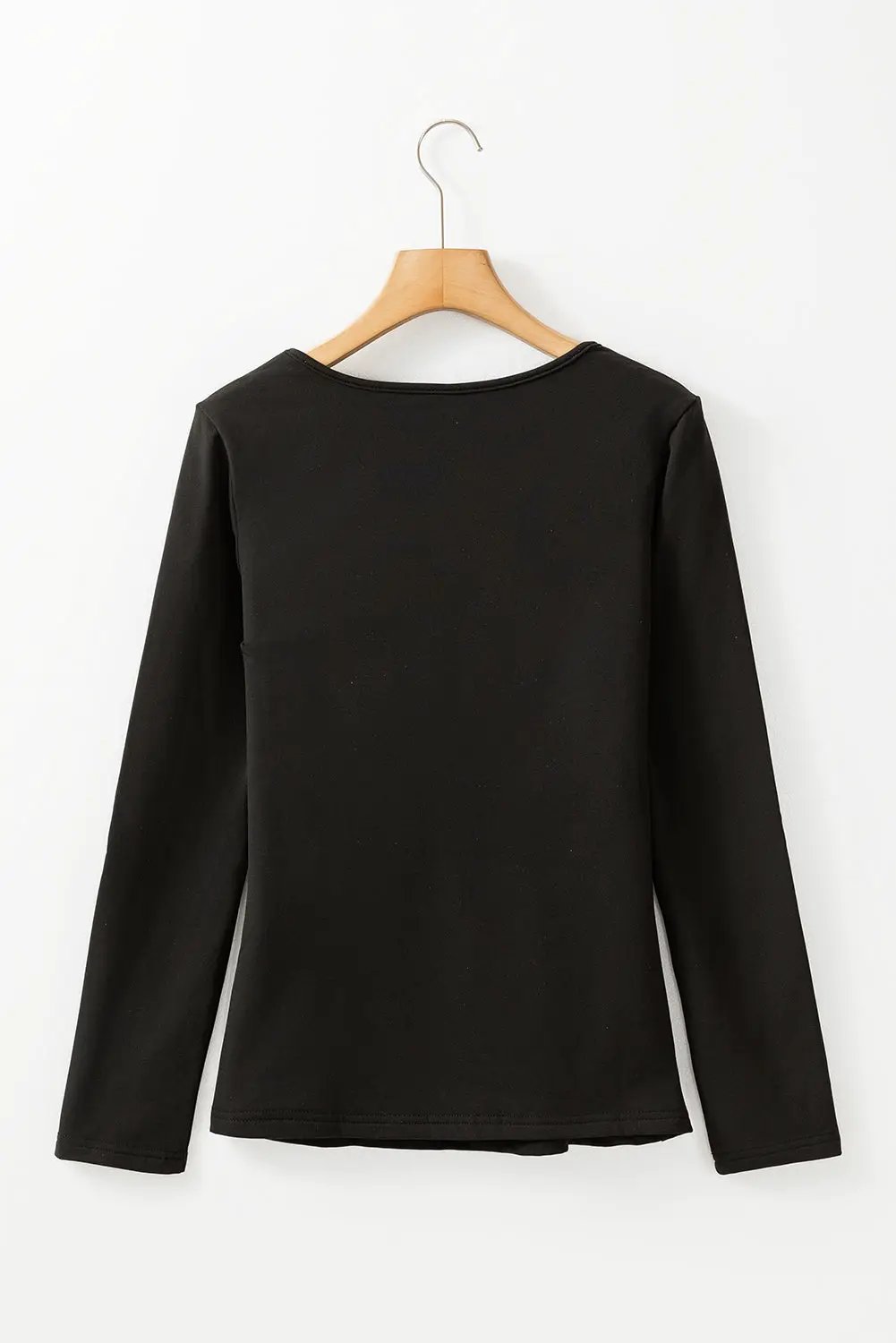 Grateful Threads Boutique Black Scoop Neck Slim Fit Thermal Top - Shirts