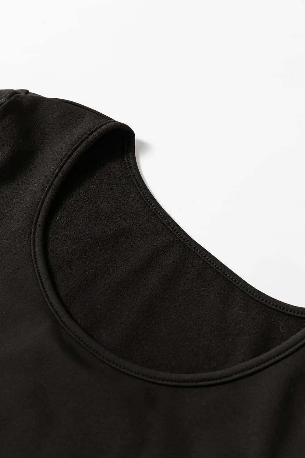 Grateful Threads Boutique Black Scoop Neck Slim Fit Thermal Top - Shirts