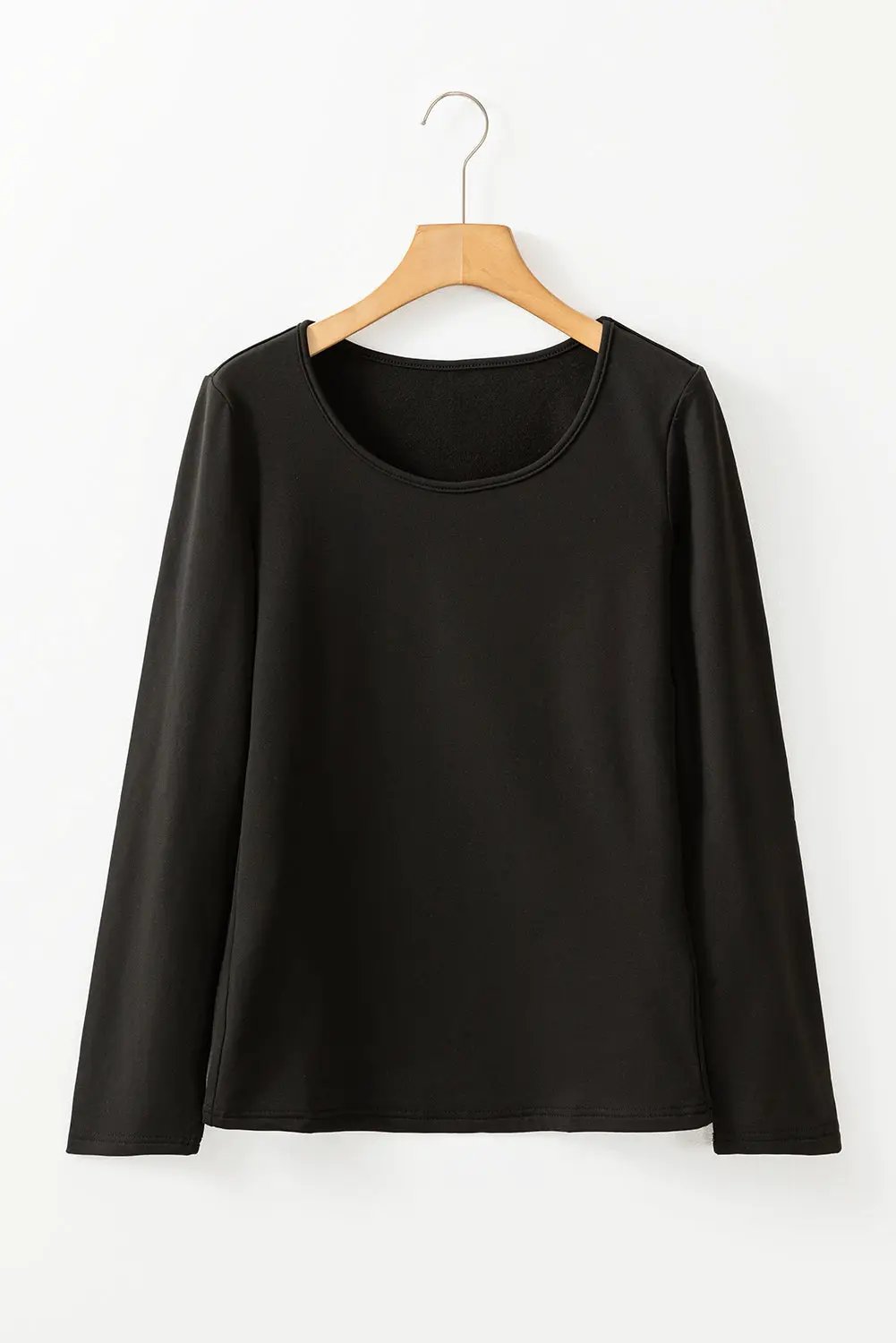 Grateful Threads Boutique Black Scoop Neck Slim Fit Thermal Top - Shirts