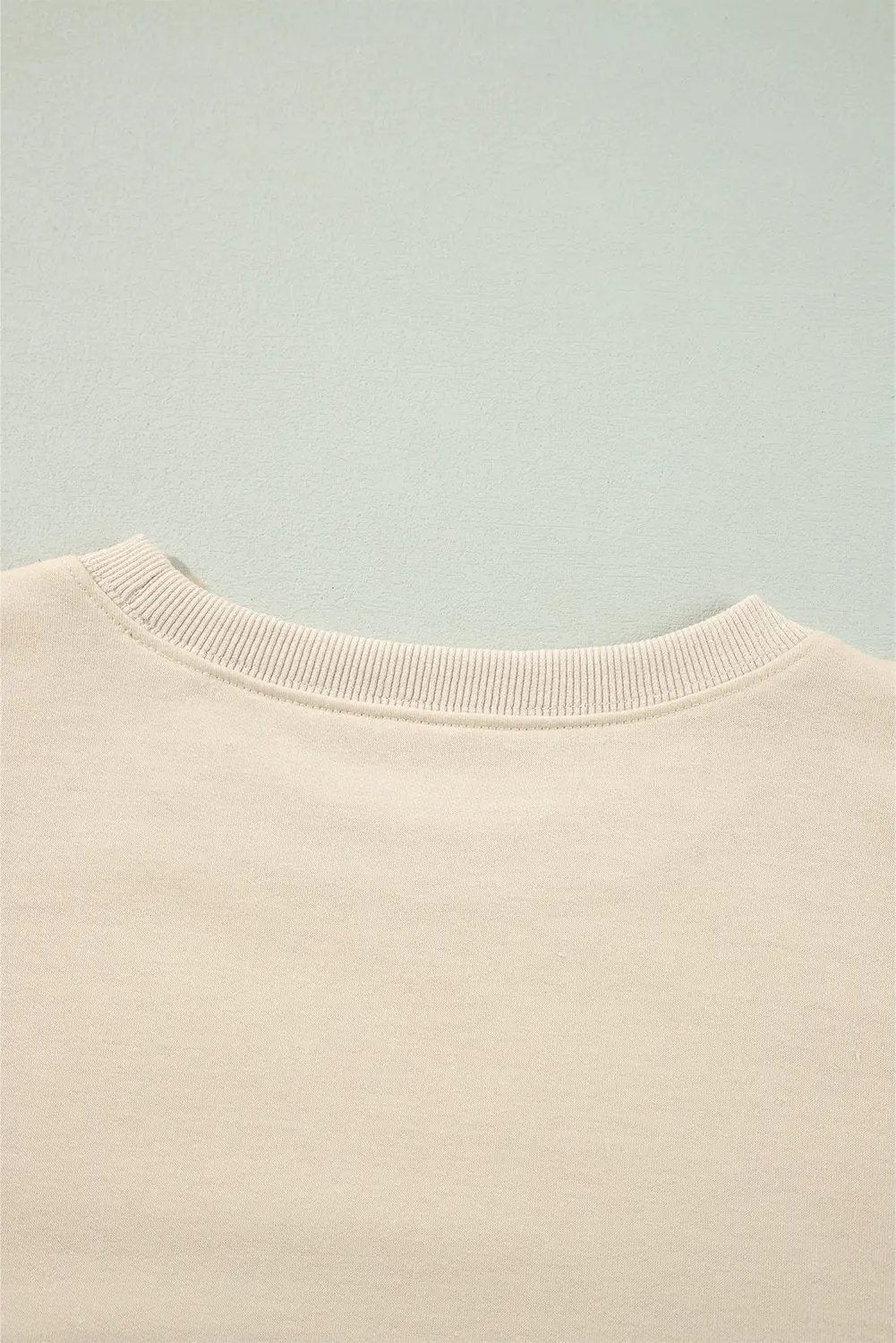 Grateful Threads Boutique Jet Stream Chic Ruffled Shoulder Cream Sweatshirt - Sweatshirts