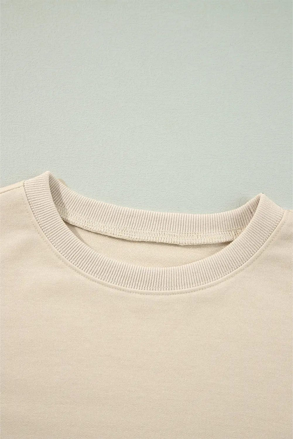 Grateful Threads Boutique Jet Stream Chic Ruffled Shoulder Cream Sweatshirt - Sweatshirts