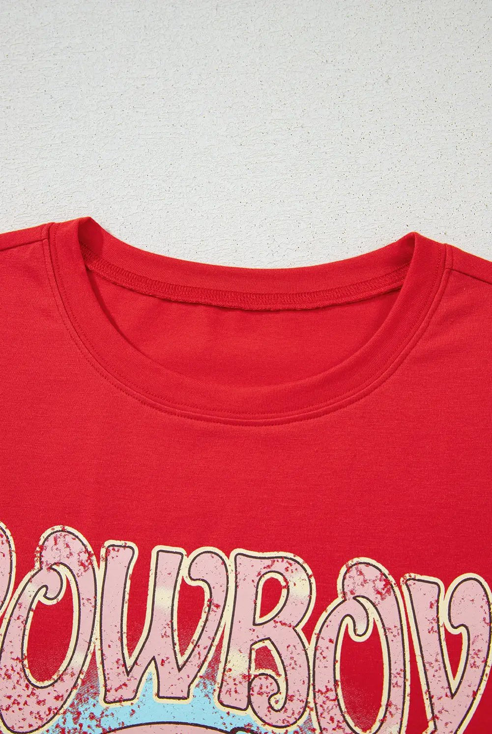 Grateful Threads Boutique "Take Me Away" Western Loose Tee - T-Shirts cowboy take me away red tee