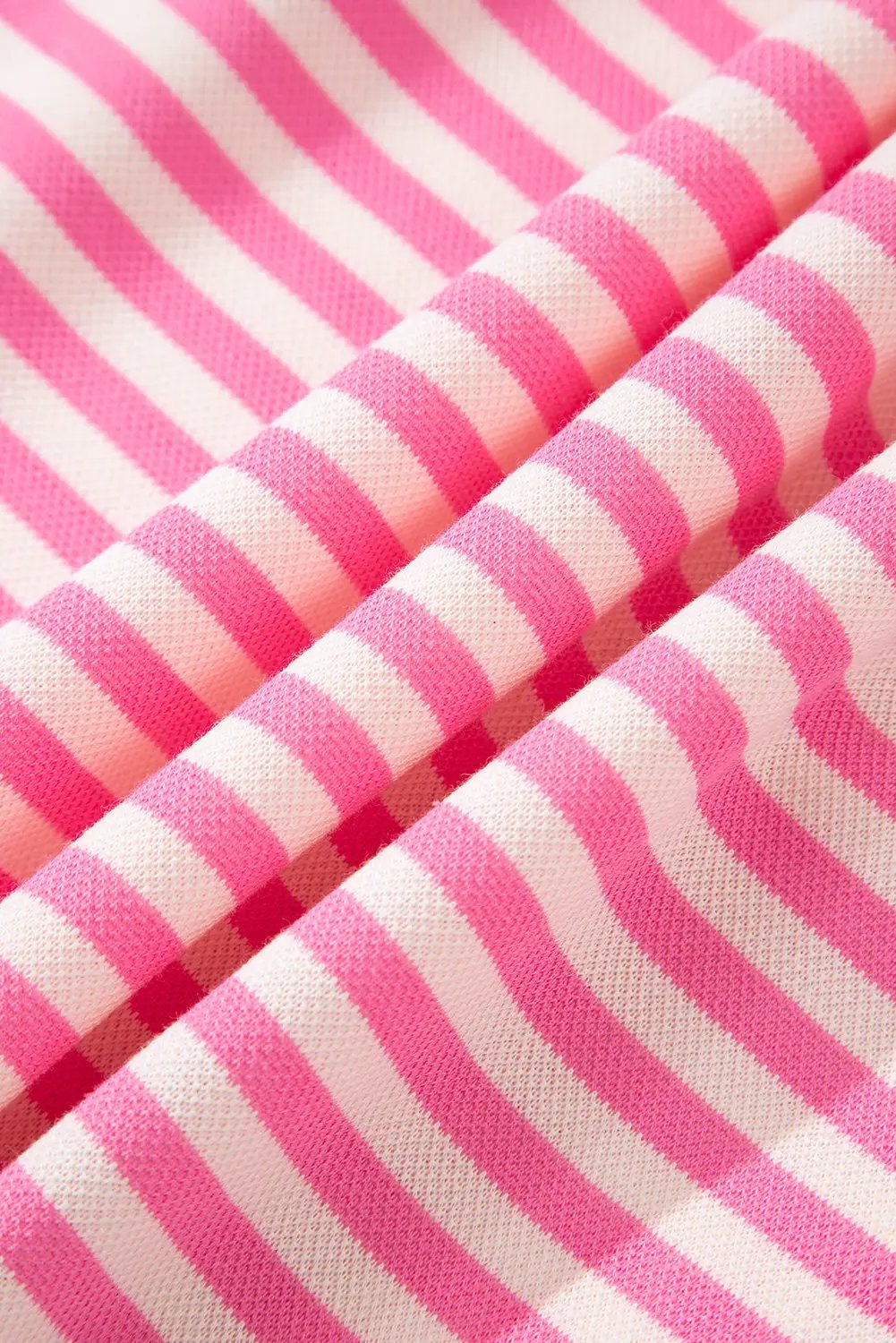 Grateful Threads Boutique Pink Stripe Bowknot Cutout Back Drop Shoulder Wide Bracelet Sleeve Loose Tee - T-Shirts Pink Stripe Bowknot Cutout Back Drop Shoulder Wide Bracelet Sleeve Loose Tee