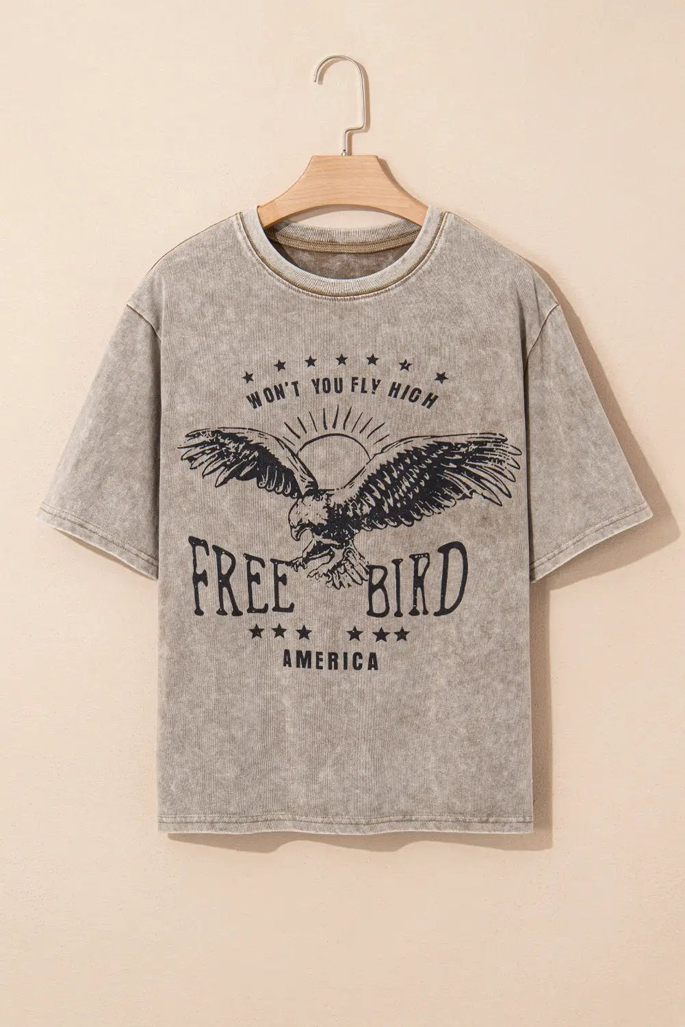 Grateful Threads Boutique America Free Bird Vintage Graphic Tee - T-Shirts America Free Bird Graphic Tee