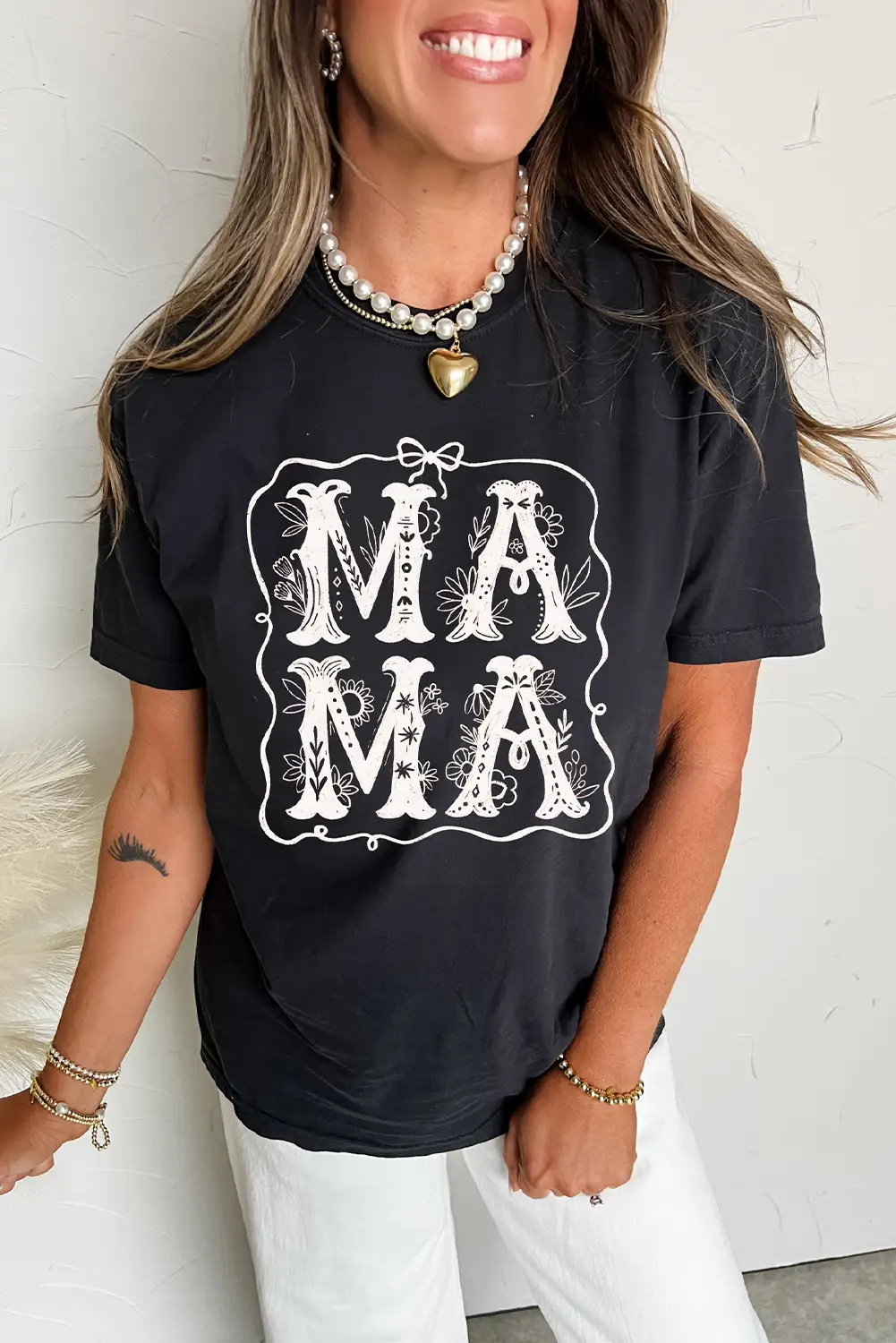 Grateful Threads Boutique Black MAMA Artistic Graphic Tee - T-Shirts Black MAMA Artistic Graphic Tee