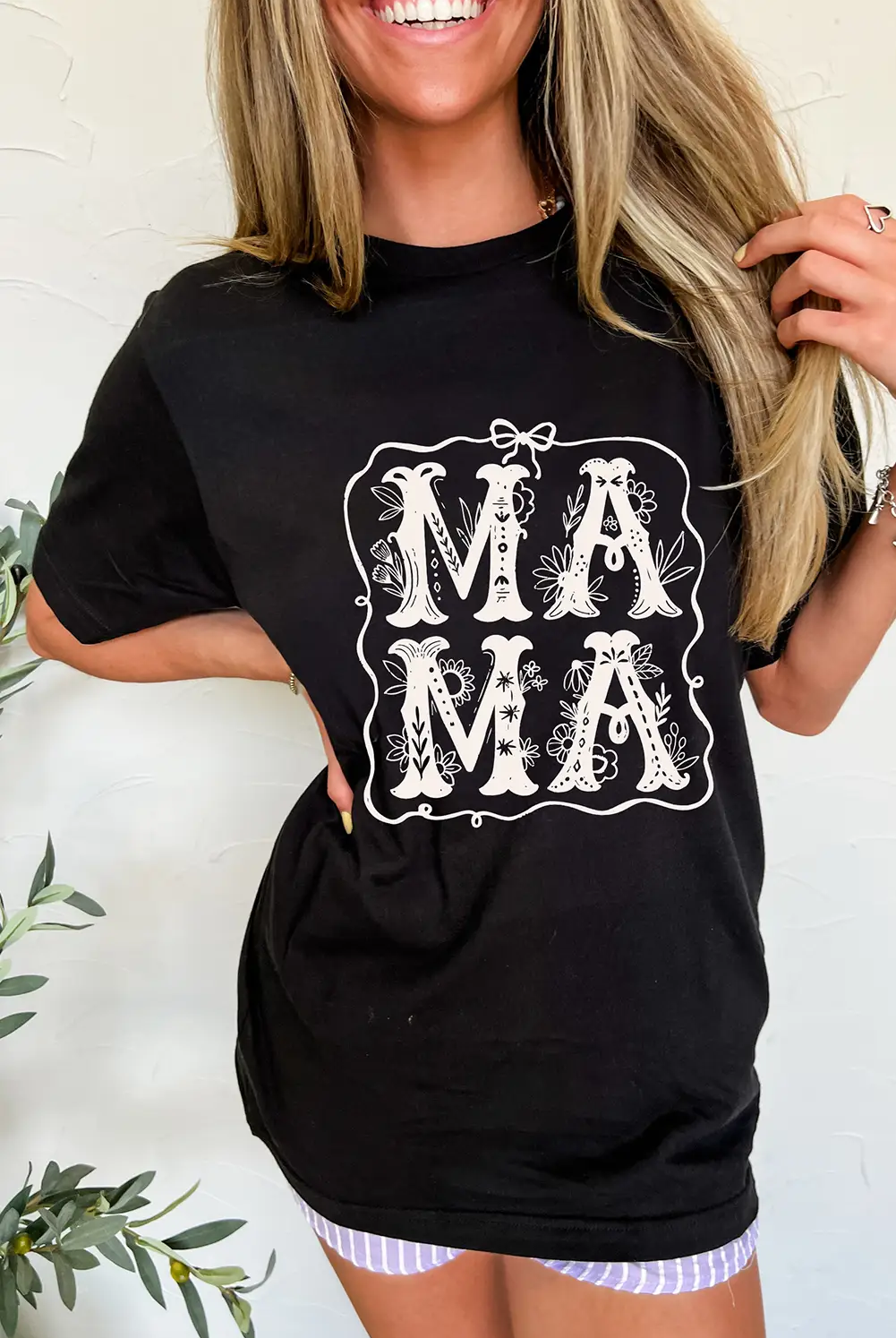 Grateful Threads Boutique Black MAMA Artistic Graphic Tee - T-Shirts Black MAMA Artistic Graphic Tee