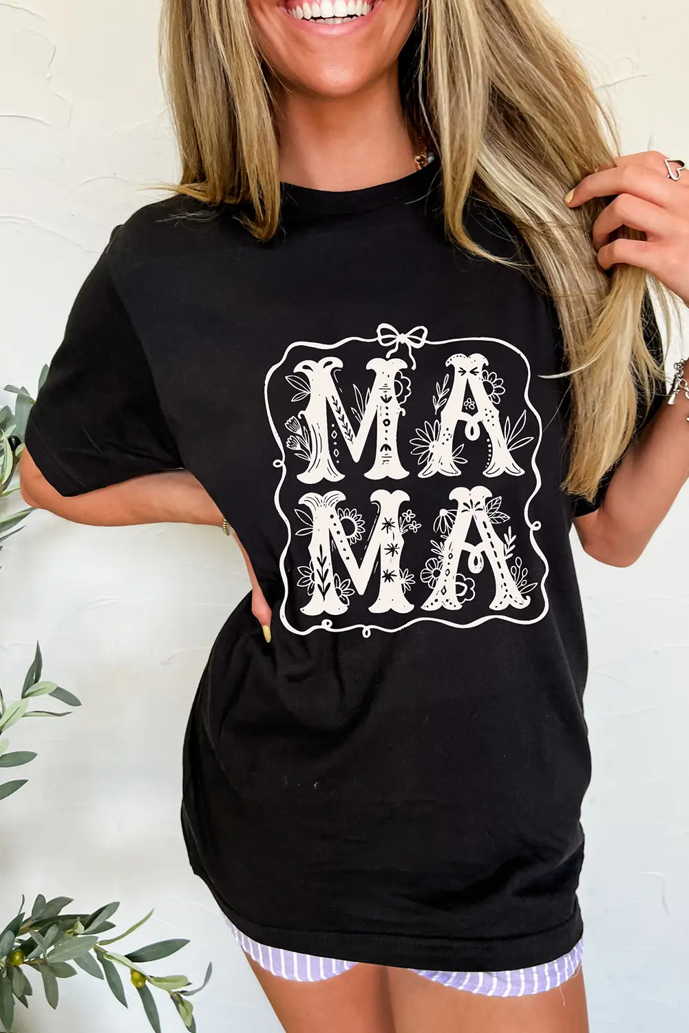 Grateful Threads Boutique Black MAMA Artistic Graphic Tee - T-Shirts Black MAMA Artistic Graphic Tee