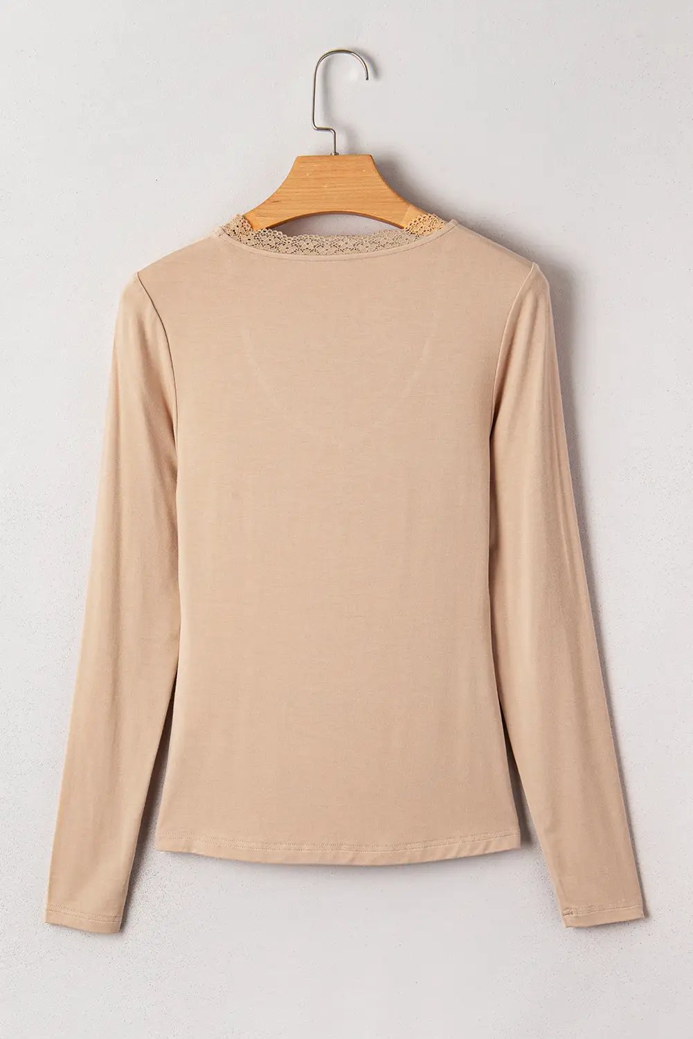 Grateful Threads Boutique Lace-trimmed Sweetheart neckline Ruched Detail Long Sleeve Shirt - Shirts Lace-trimmed Sweetheart neckline Ruched Detail Long Sleeve Shirt