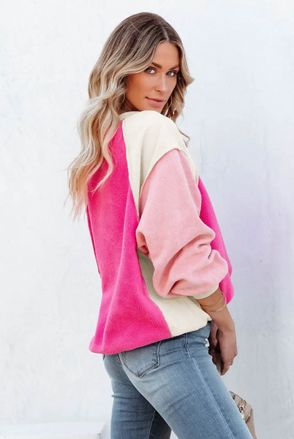 Grateful Threads Boutique Colorblock Fleece Sweatshirt - Sweatshirts
