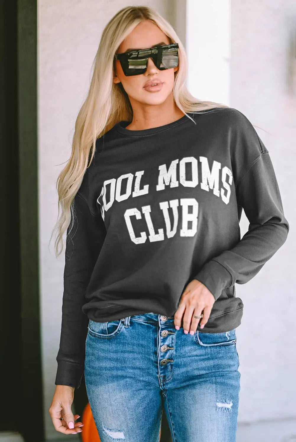Grateful Threads Boutique Cool Moms Club Sweatshirt - Sweatshirts Top