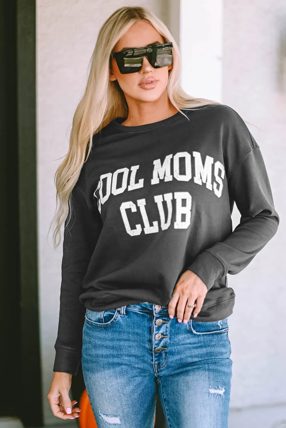 Grateful Threads Boutique Cool Moms Club Sweatshirt - Sweatshirts Top