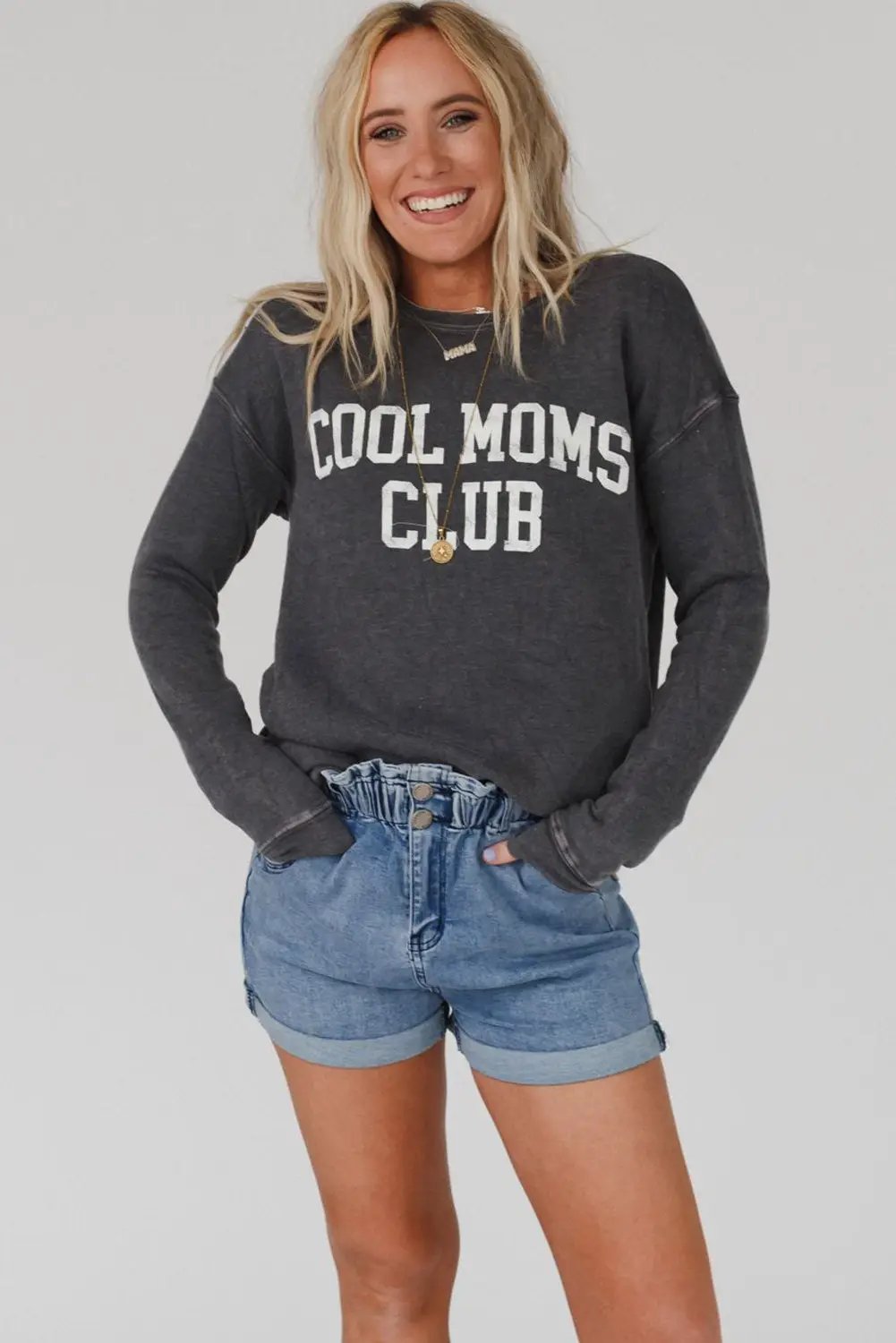 Grateful Threads Boutique Cool Moms Club Sweatshirt - Sweatshirts Top