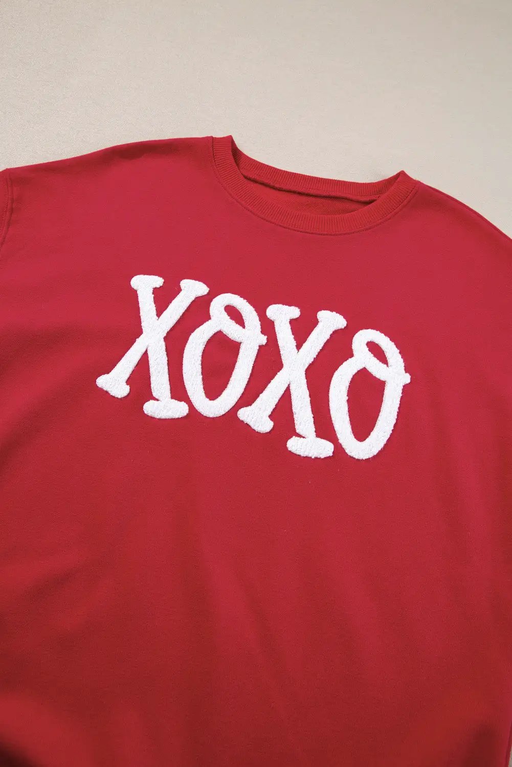 Grateful Threads Boutique XOXO Chenille Embroidered Valentine's Day Sweatshirt - Sweatshirts