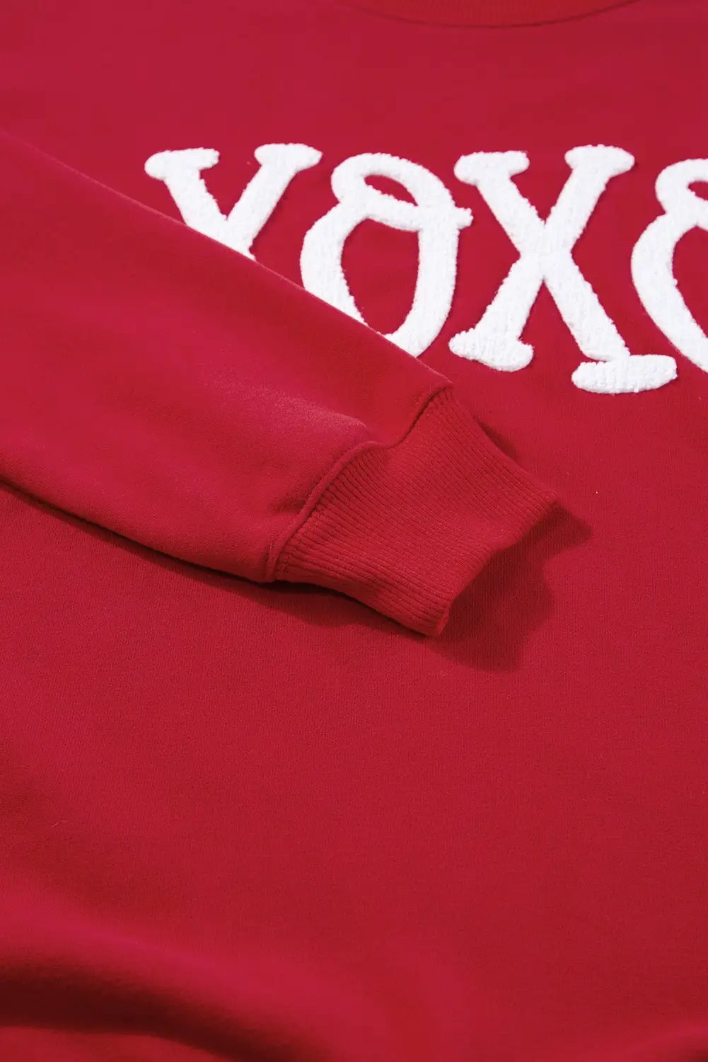 Grateful Threads Boutique XOXO Chenille Embroidered Valentine's Day Sweatshirt - Sweatshirts