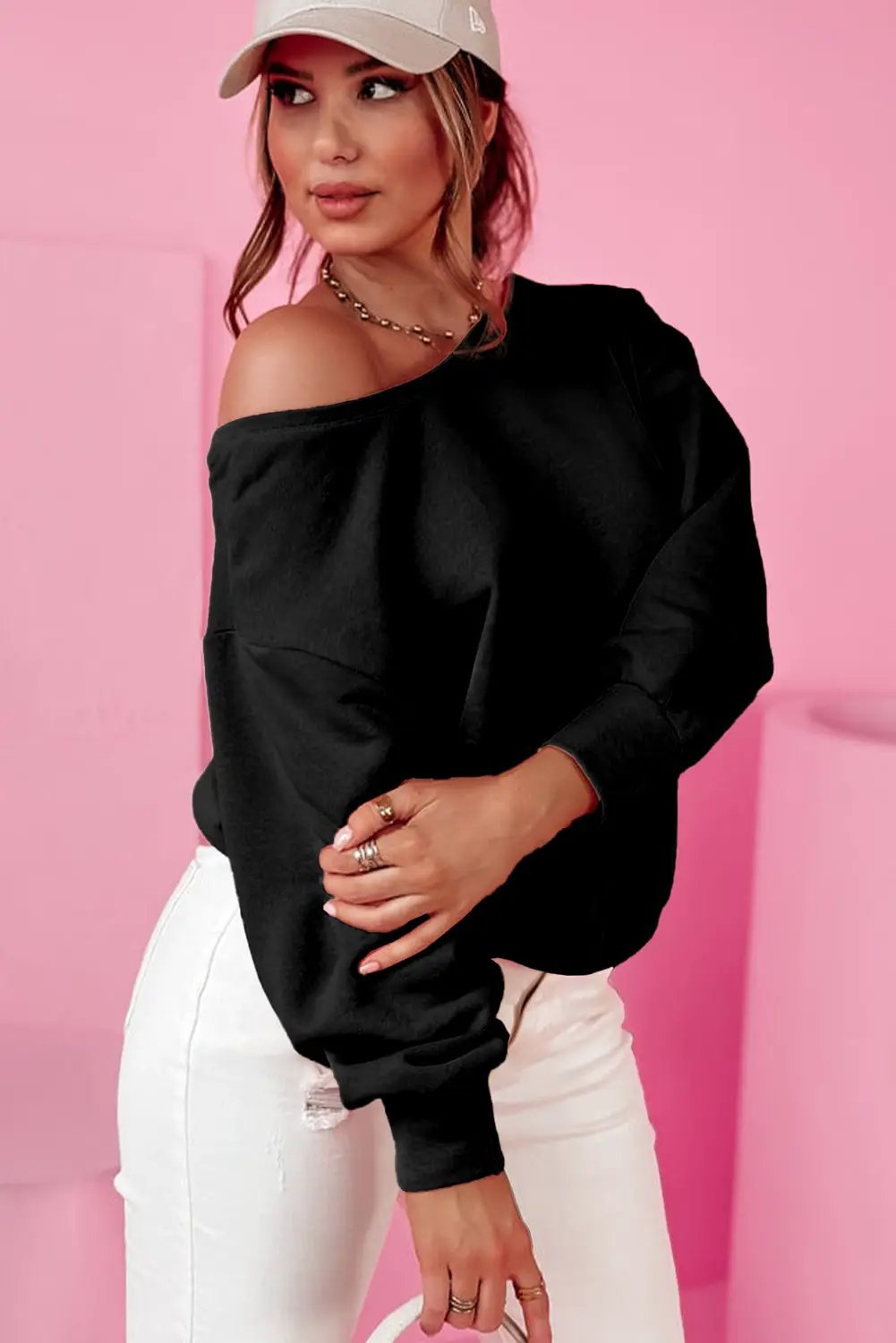 Grateful Threads Boutique Black Bowknot Dewback Sweatshirt - Shirts Black Bowknot Sweatshirt