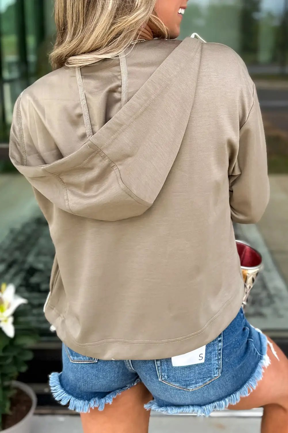 Grateful Threads Boutique Sweet Little Bow Zip-Up Hoodie - Hoodies Goat Contrast Bow Embroidered Zip Up Jacket Hoodie